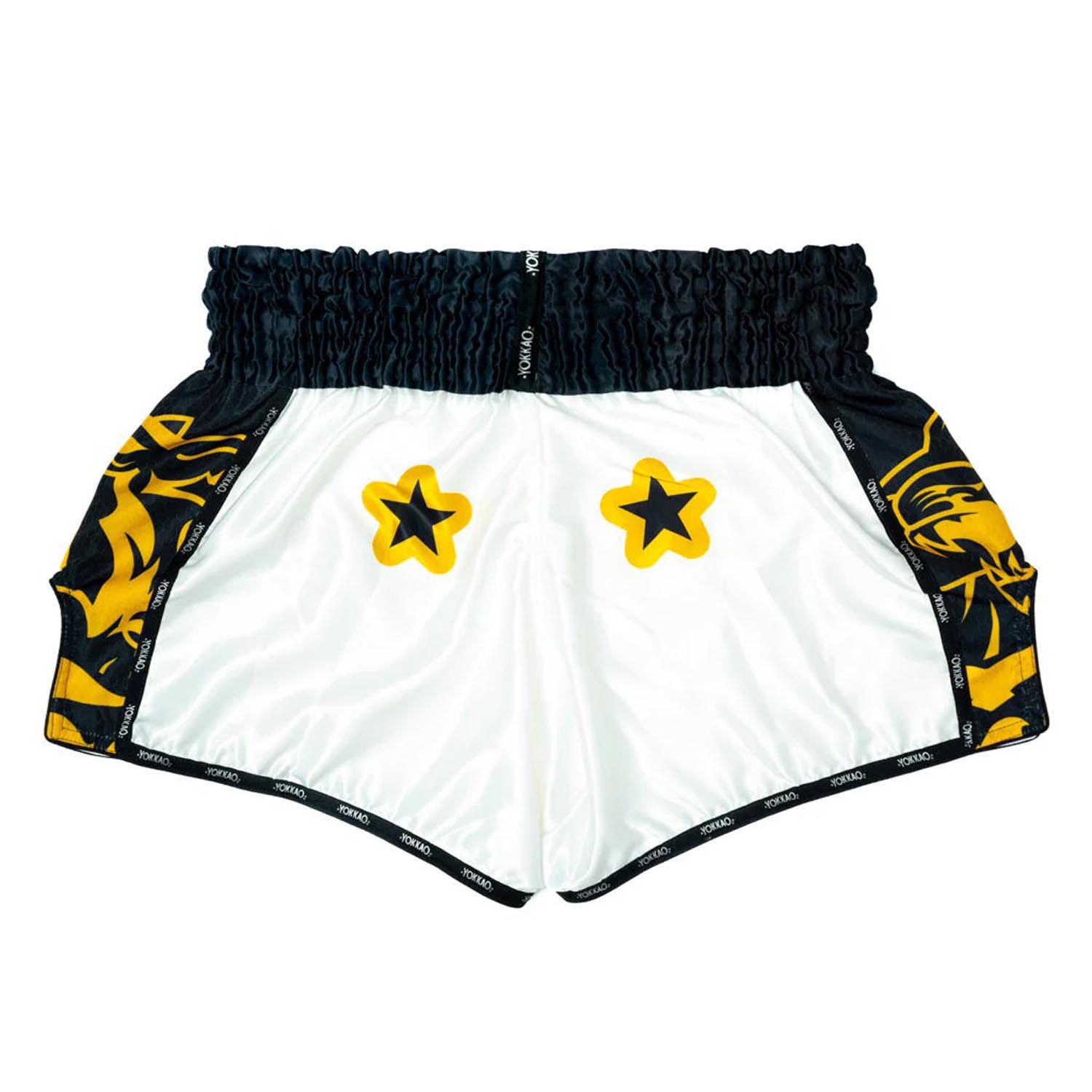 YOKKAO Muay Thai Shorts, Original Gold, white-yellow-black, XXL