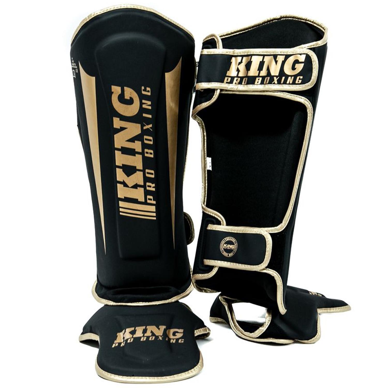 KING PRO BOXING Schienbeinschoner, Revo 6, black-gold, M