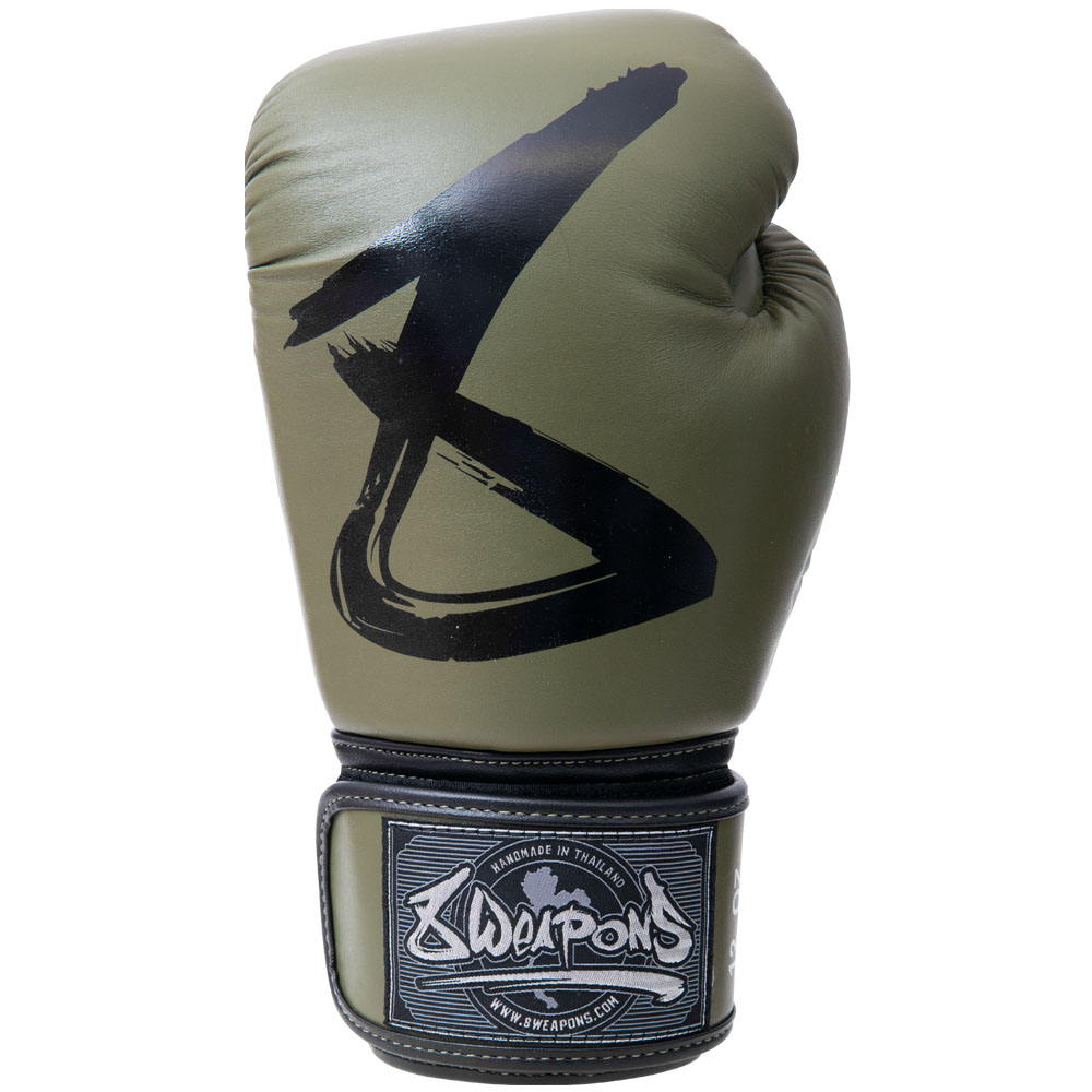 8 WEAPONS Boxhandschuhe, BIG 8 Premium, olive, 10 Oz