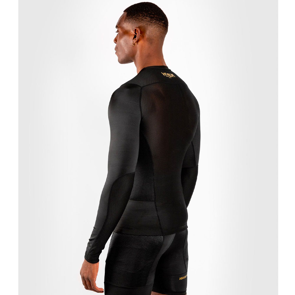 VENUM Rashguard, L/S, G-Fit, schwarz-gold, XXL