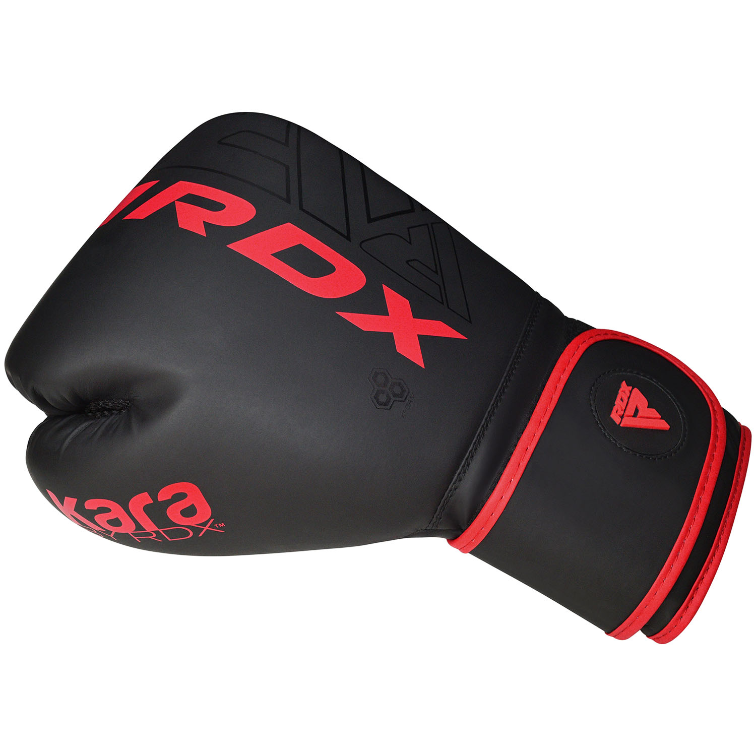 RDX Boxing Gloves, Kara Series F6, black-red, 12 Oz