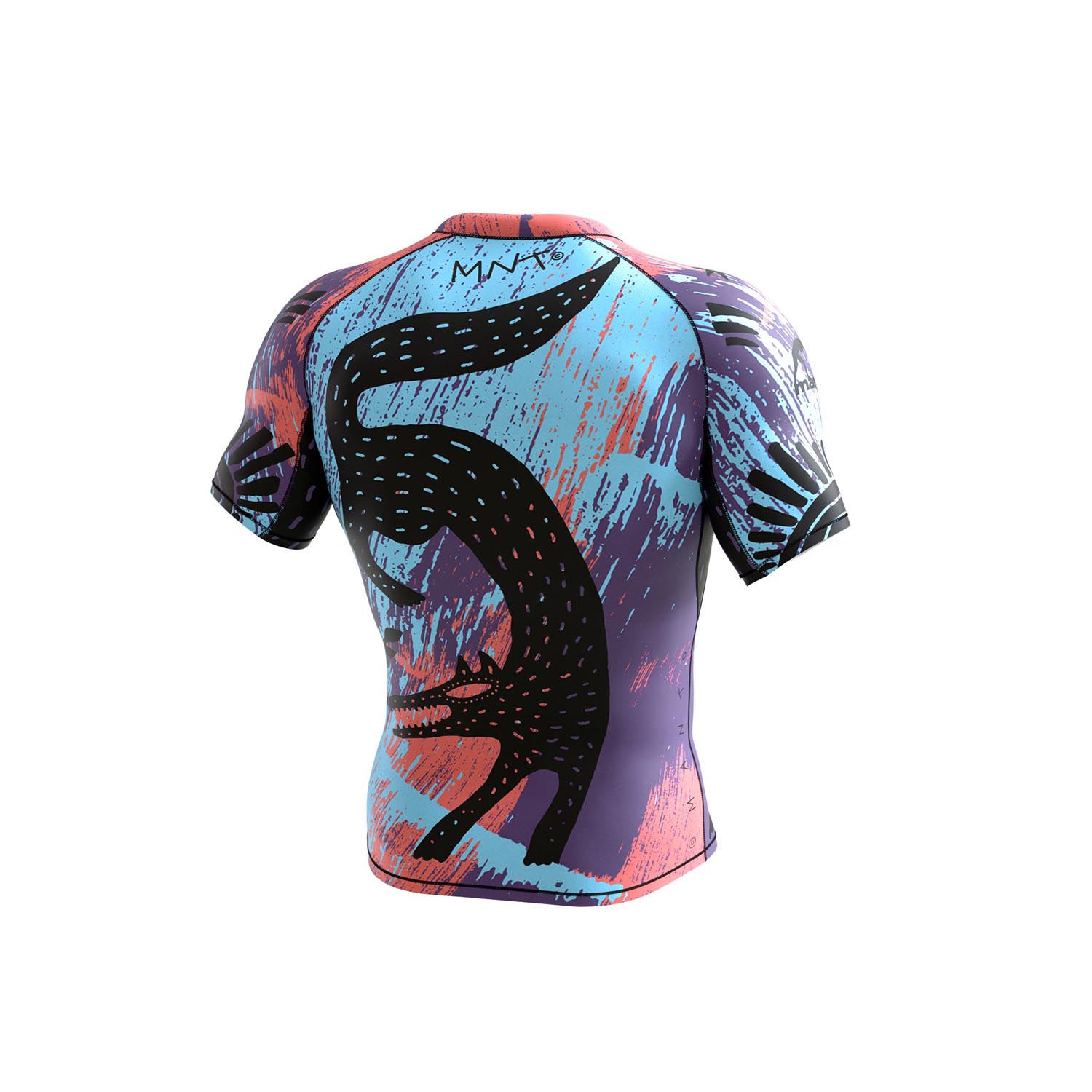 MANTO Rashguard, S/S, Livings, blue-purple, S