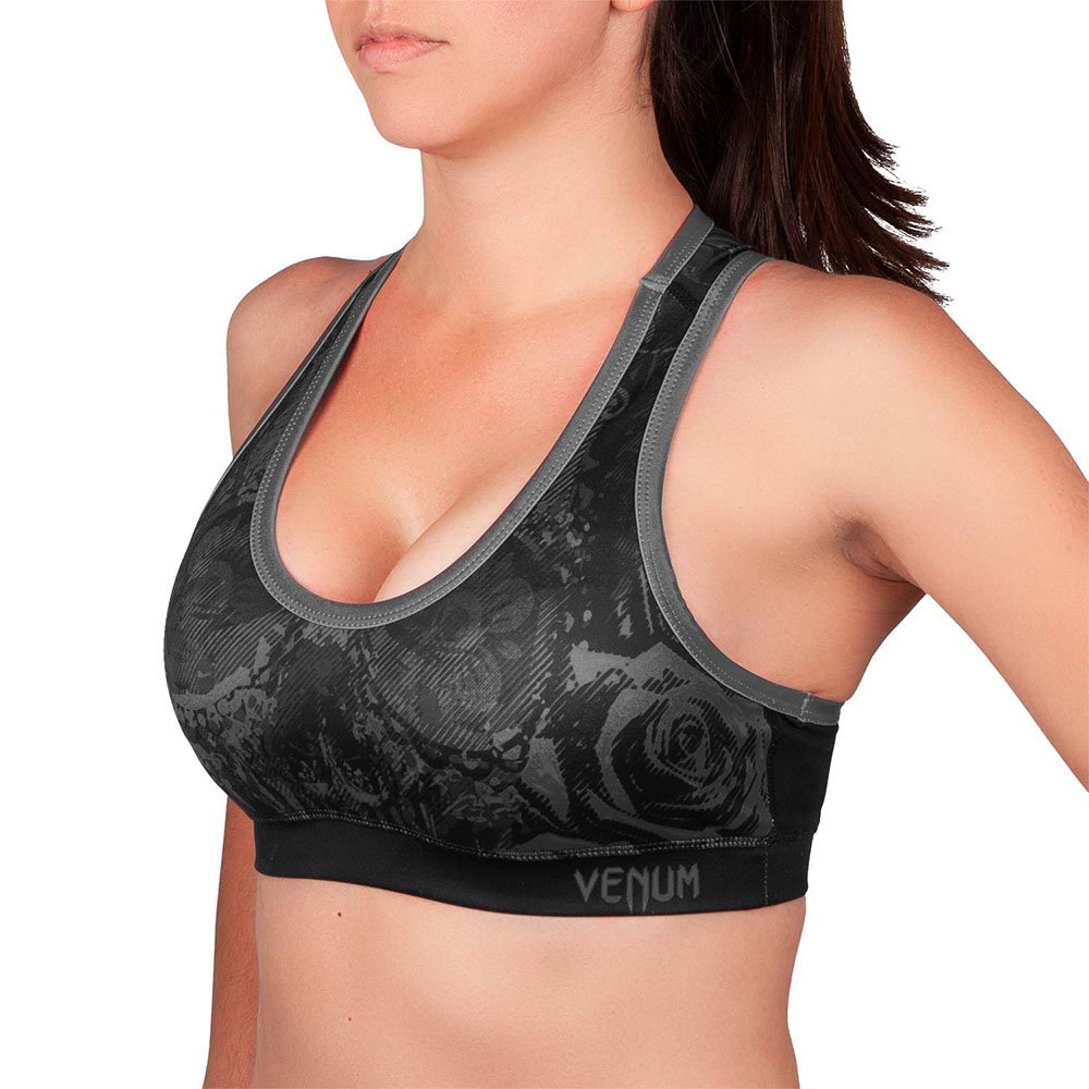 VENUM Sports Bra, Santa Muerte, black-grey, XS