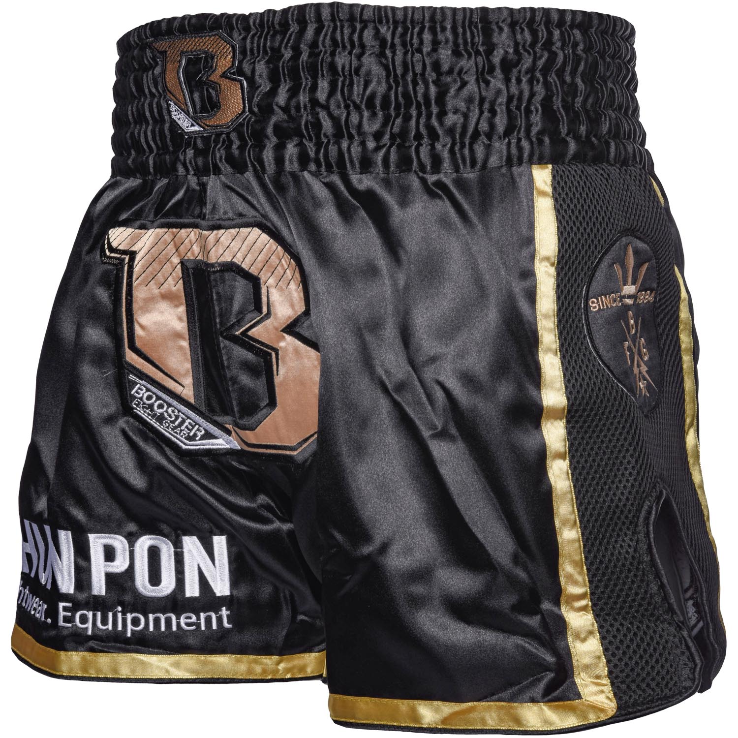 Booster Muay Thai Shorts, Khunpon, schwarz, L