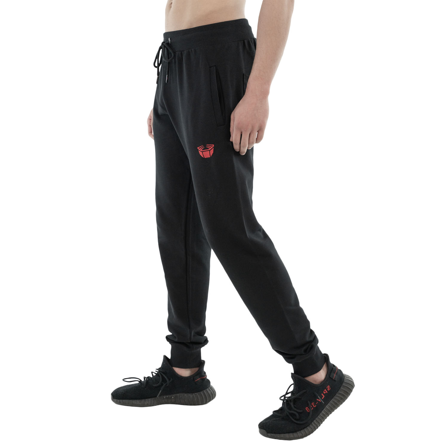 RINGLIFE Jogginghose, Logo, schwarz-rot