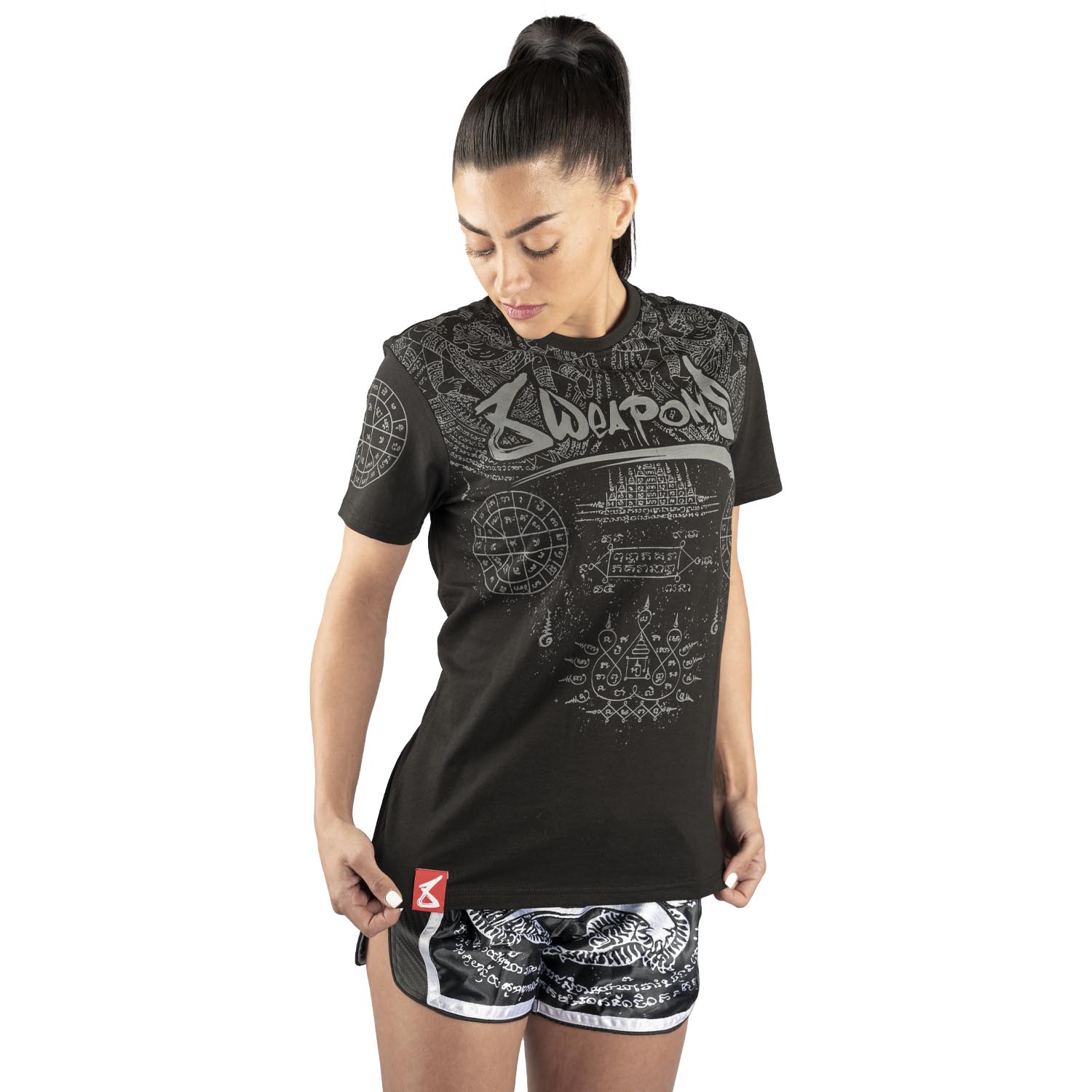 8 WEAPONS T-Shirt, Yantra, schwarz, S