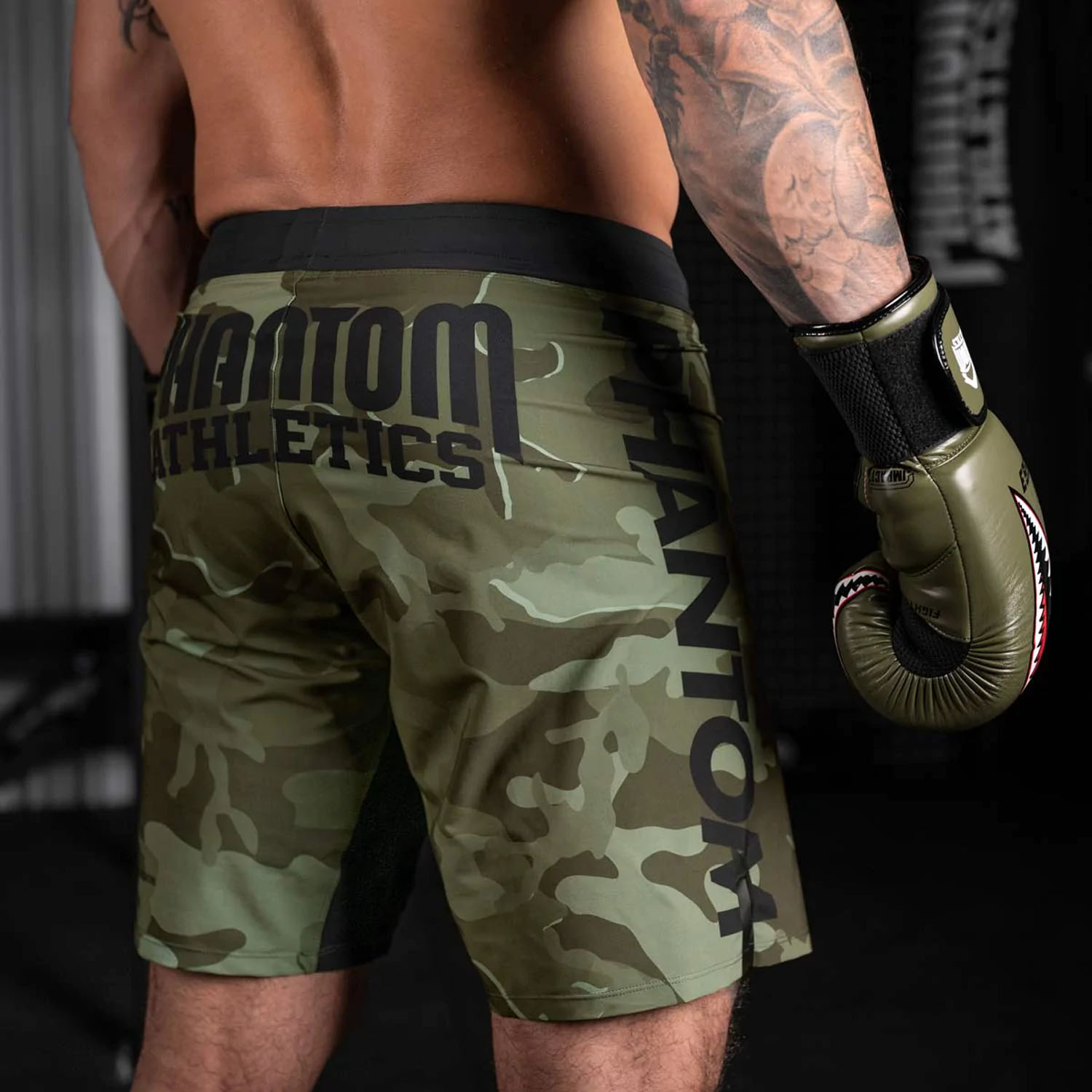 Phantom Athletics MMA Fight Shorts, Flex, Woodland, M
