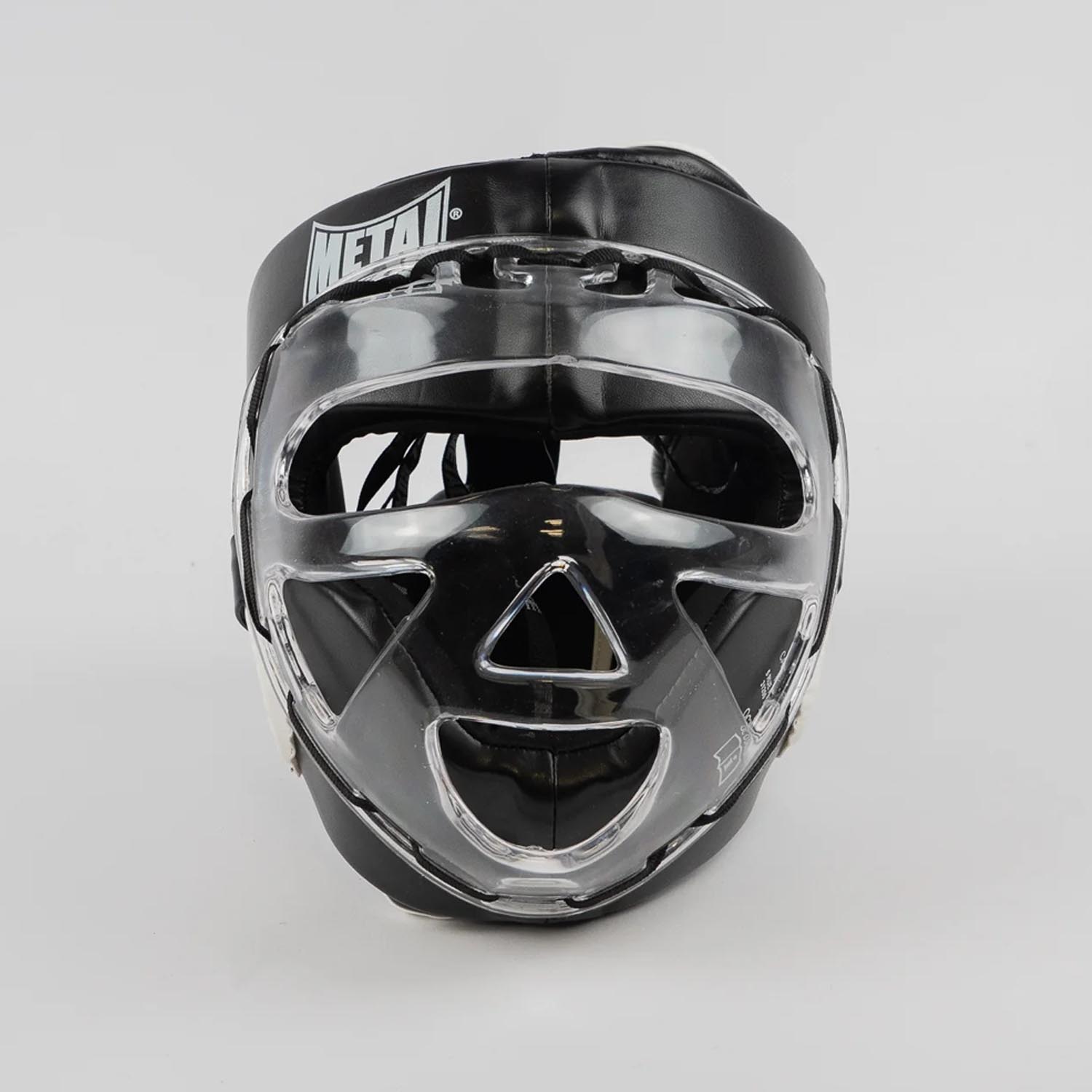Metal Boxe Head Guard, Face, black-white, XL