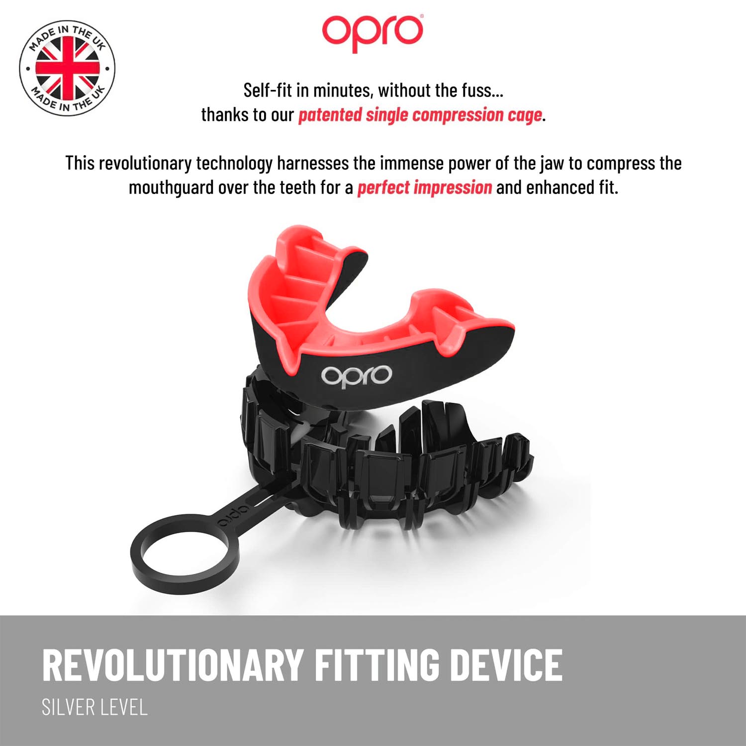 OPRO Mouthguard, Silver 2022, black