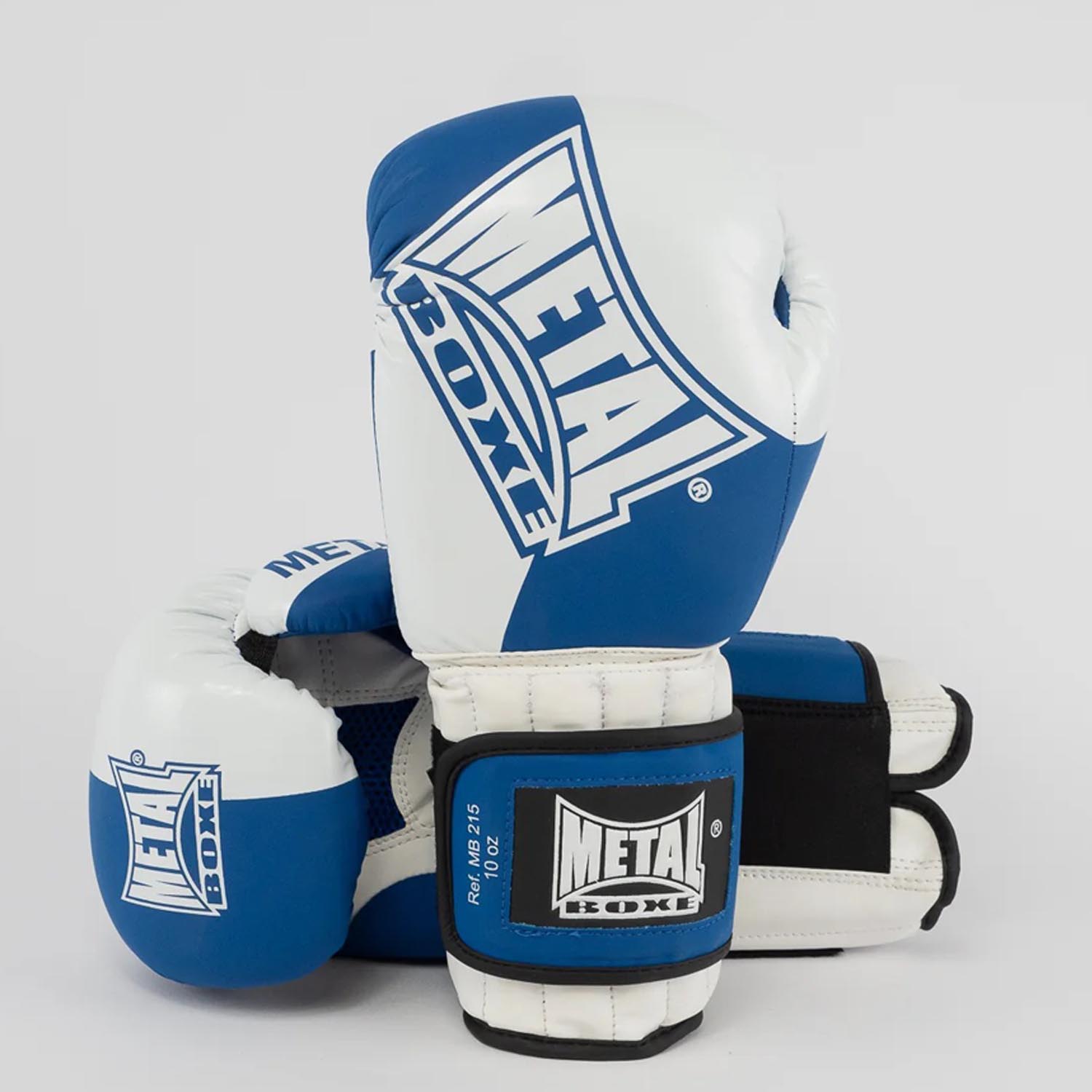 Metal Boxe Boxing Gloves, Savate, blue-white, 16 Oz