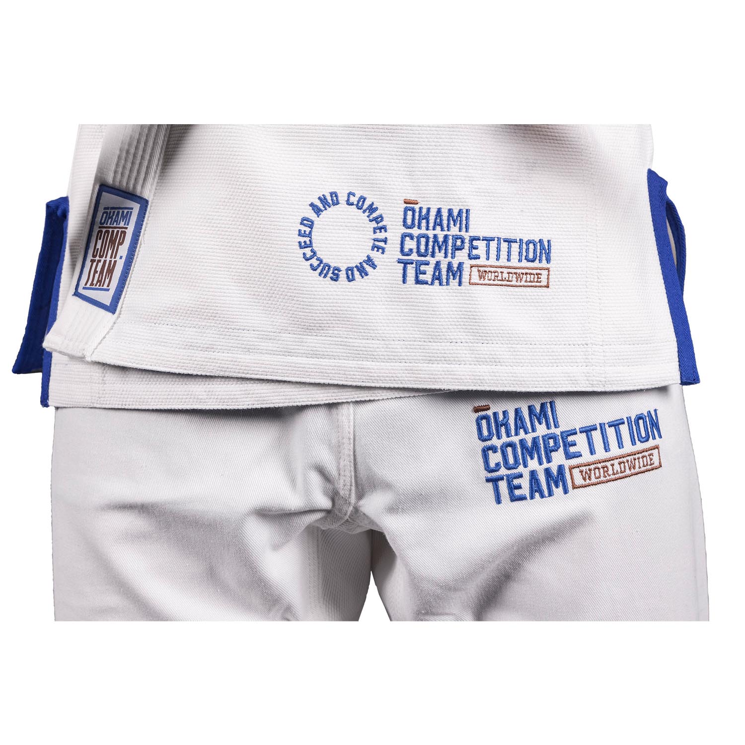 OKAMI BJJ GI, Competition Team V2, white, A4