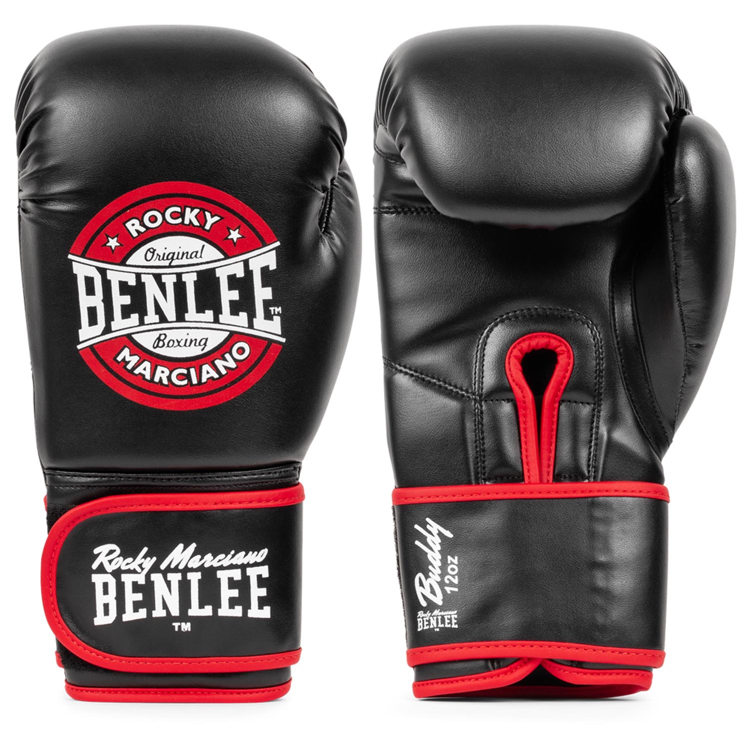BENLEE Boxing Gloves, Buddy, black-red, 16 Oz