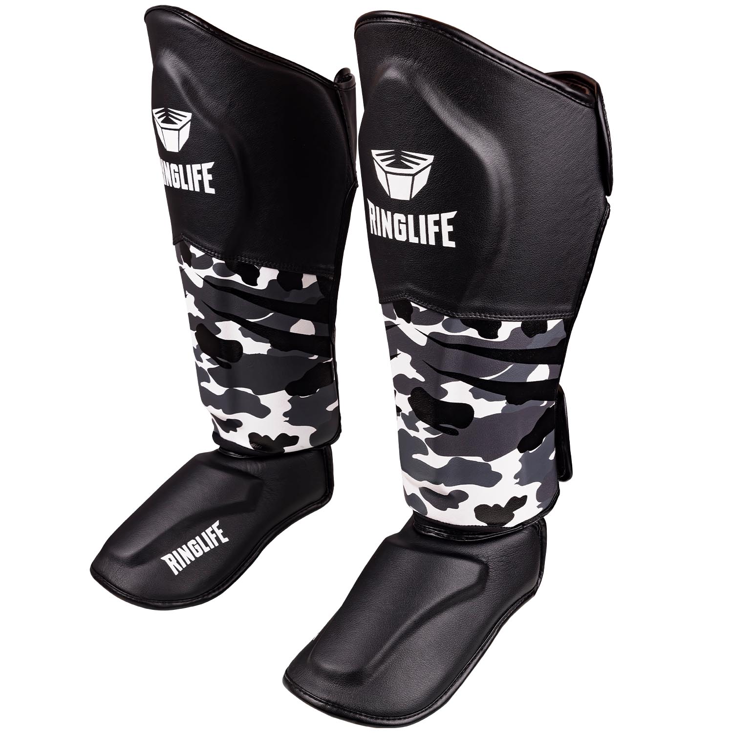 RINGLIFE Schienbeinschoner, Unit, schwarz-camo XL
