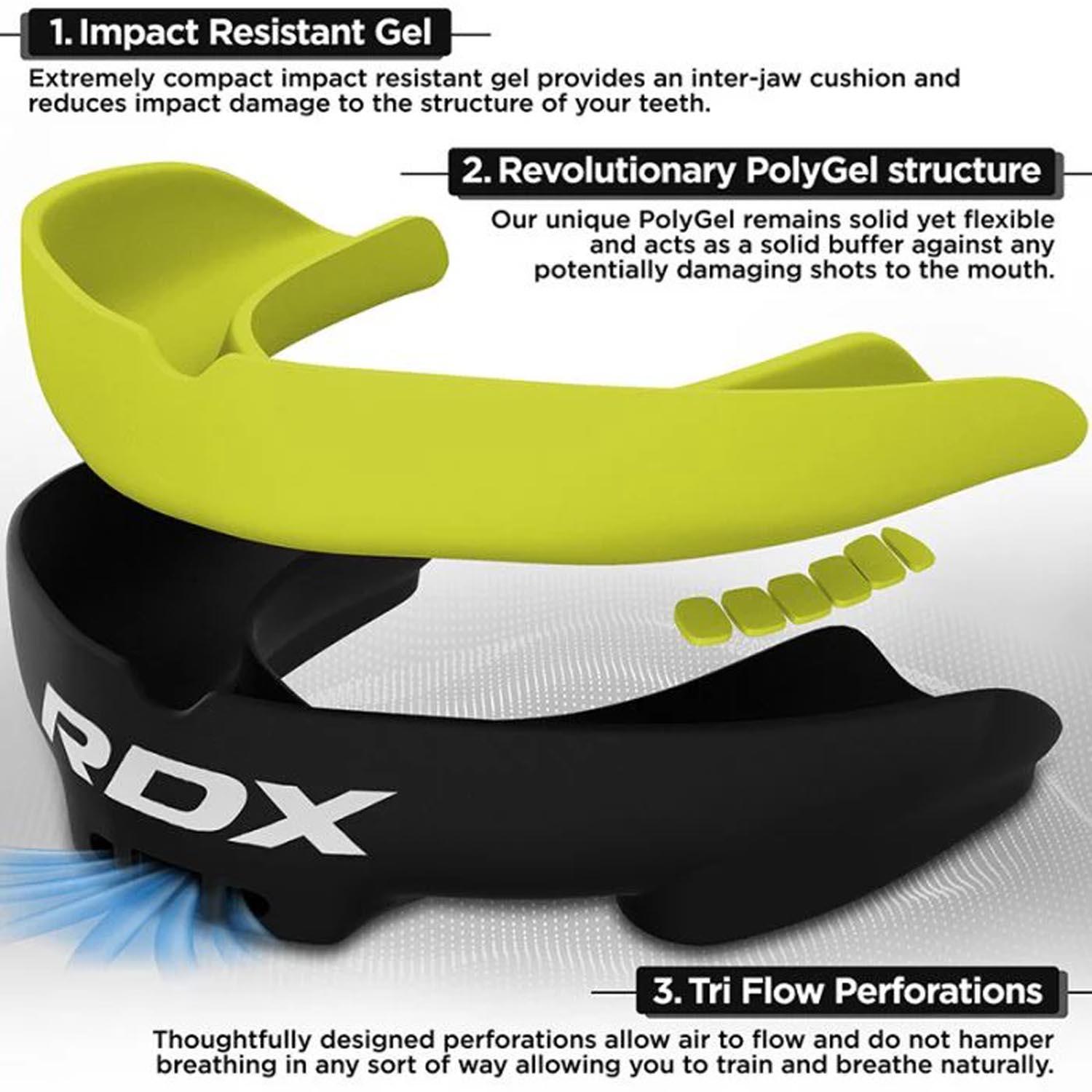 RDX Mouth Guard, 3W, black-green