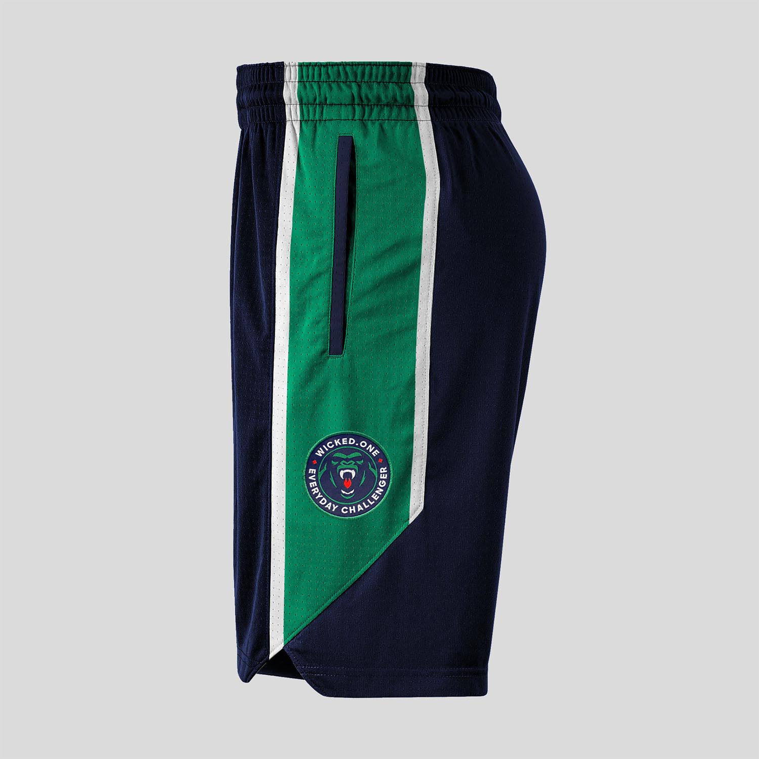 Wicked One Training Shorts, Whaks, navy-green, S