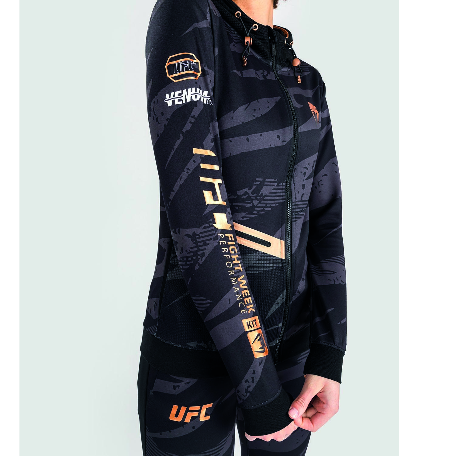 VENUM Zip Hoody, Damen, UFC Fight Week, Adrenaline, urban camo, XXL