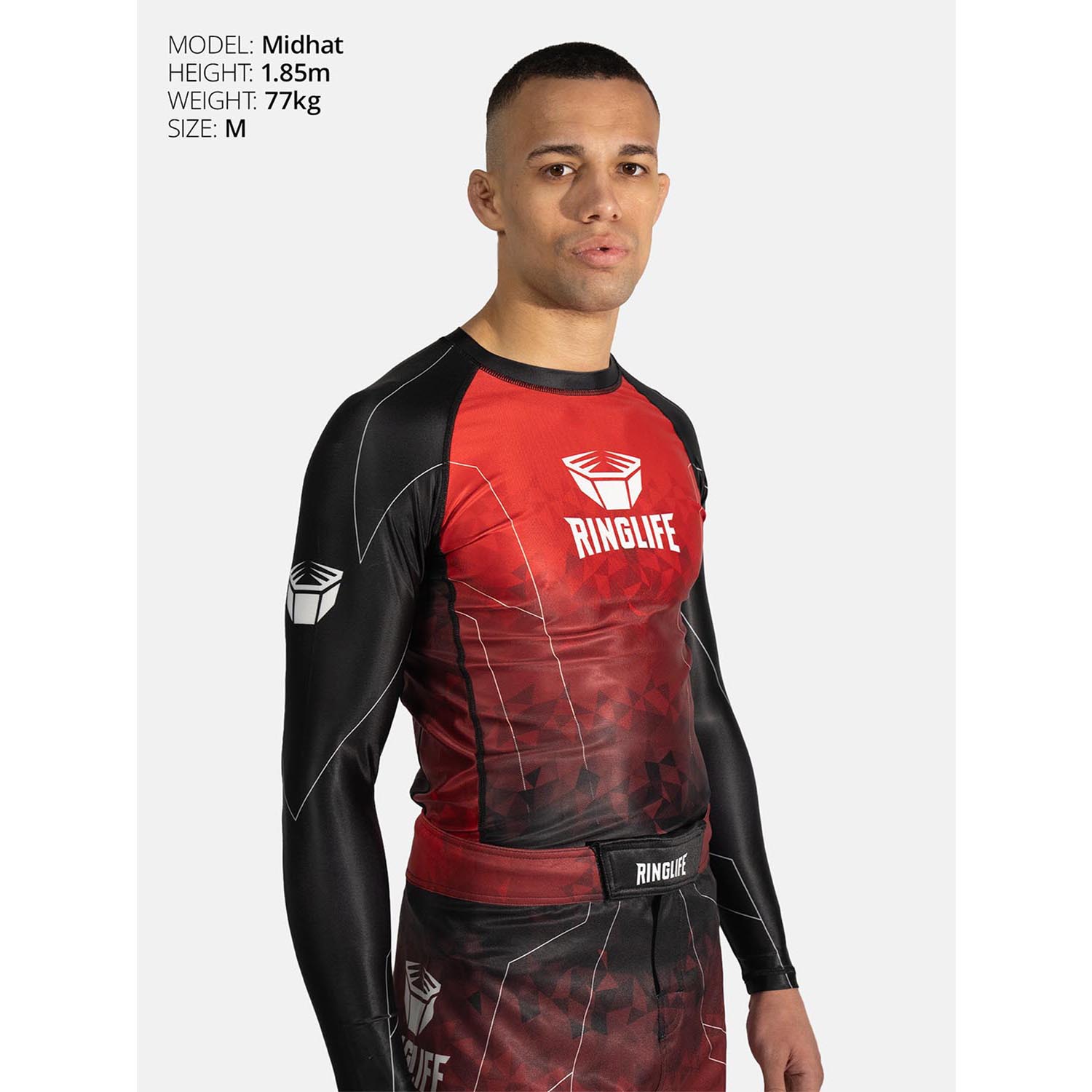 RINGLIFE Rashguard L/S - Transition black-red XL