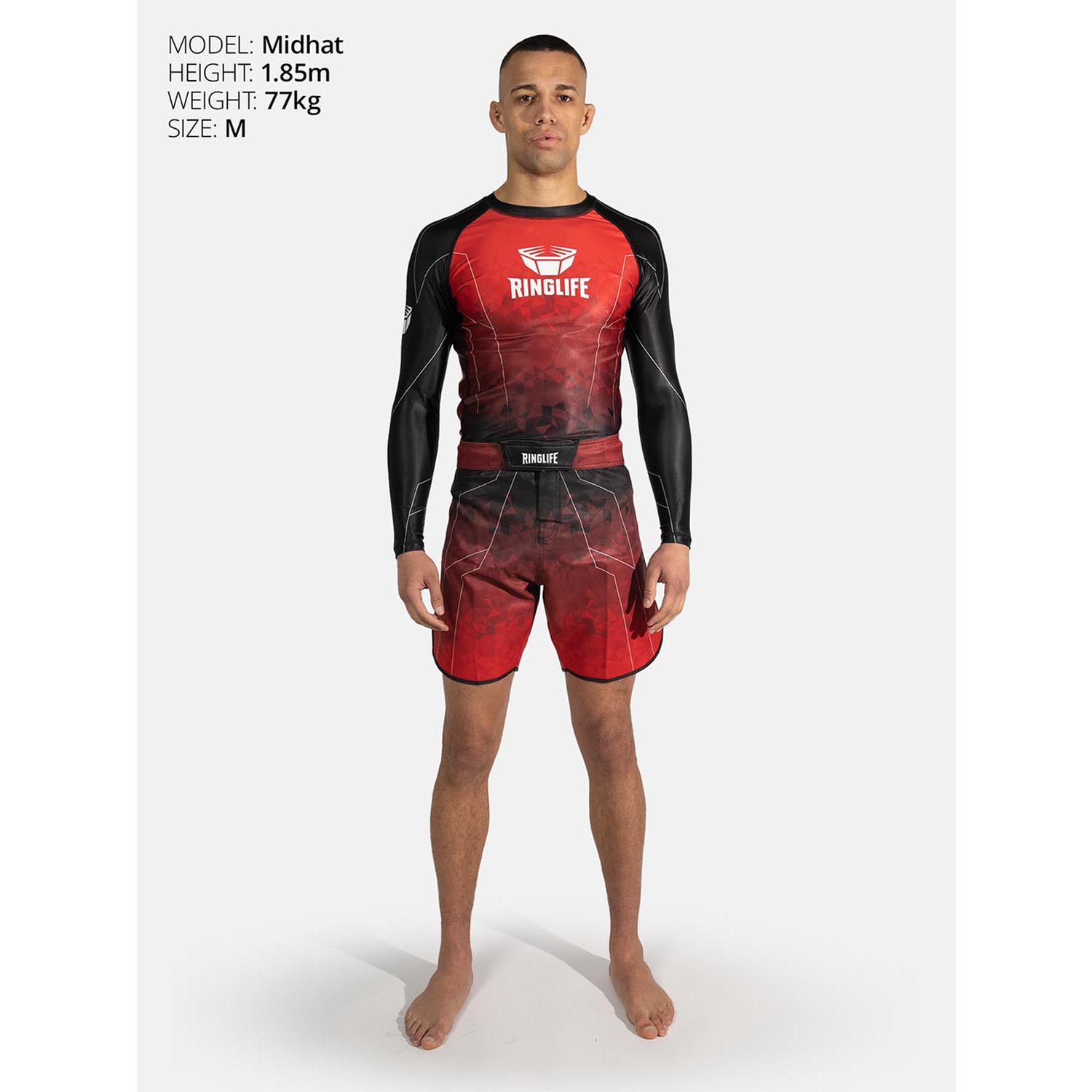 RINGLIFE Rashguard L/S - Transition black-red XL