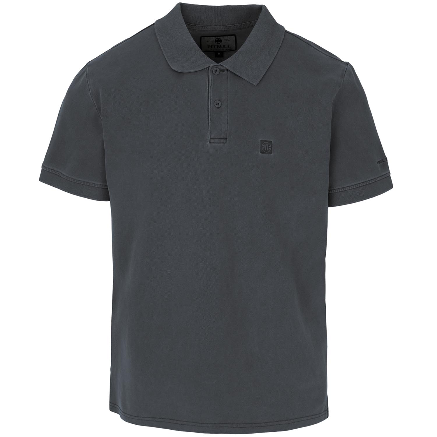 Pit Bull West Coast Polo T-Shirt, Washed Polo, dark grey, XXXL