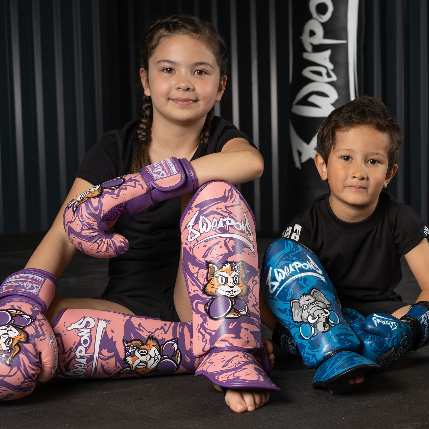 8 WEAPONS Shin Guards, Kids, Jenny, pink, L/XL