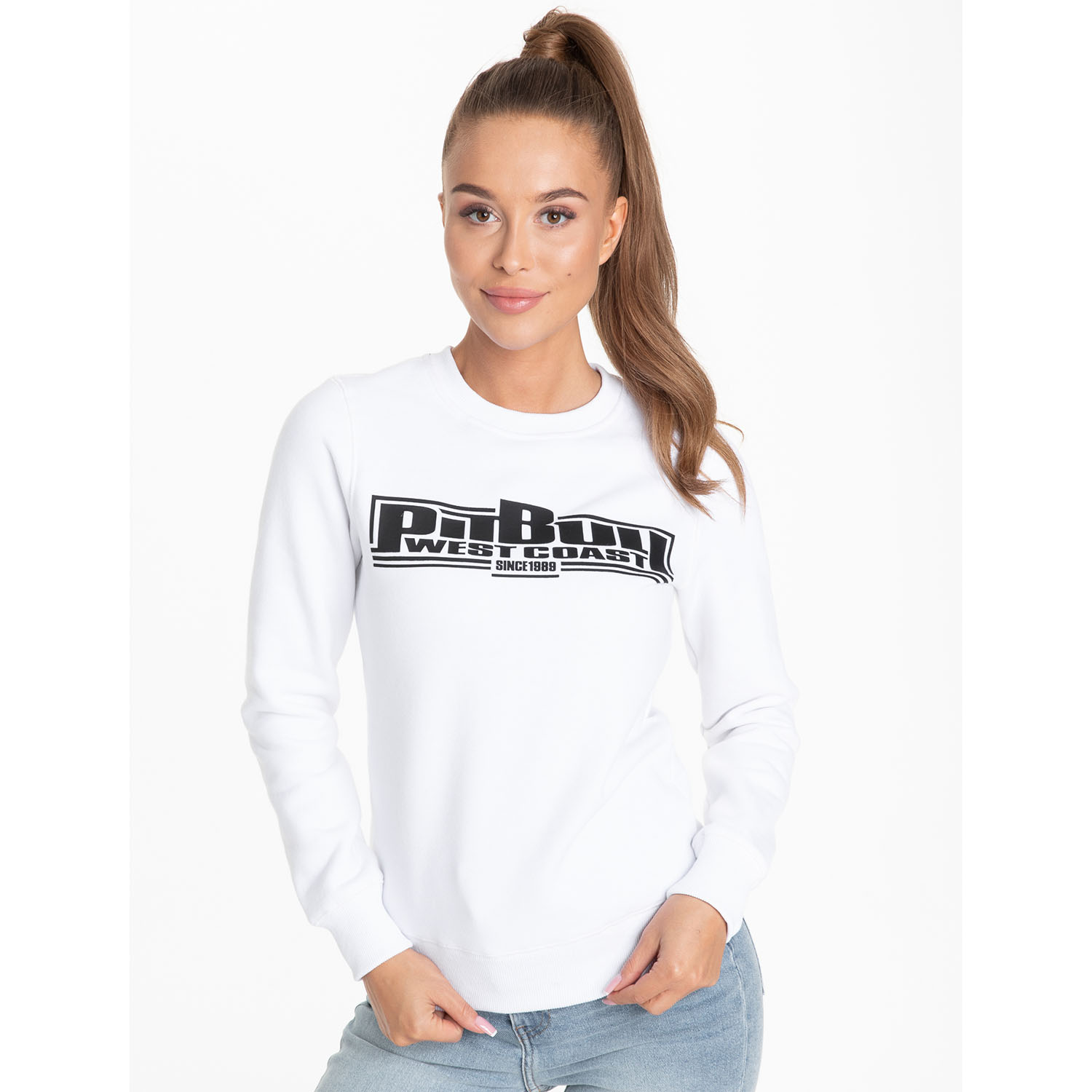 Pit Bull West Coast Pullover, Women, Boxing 21, white, L