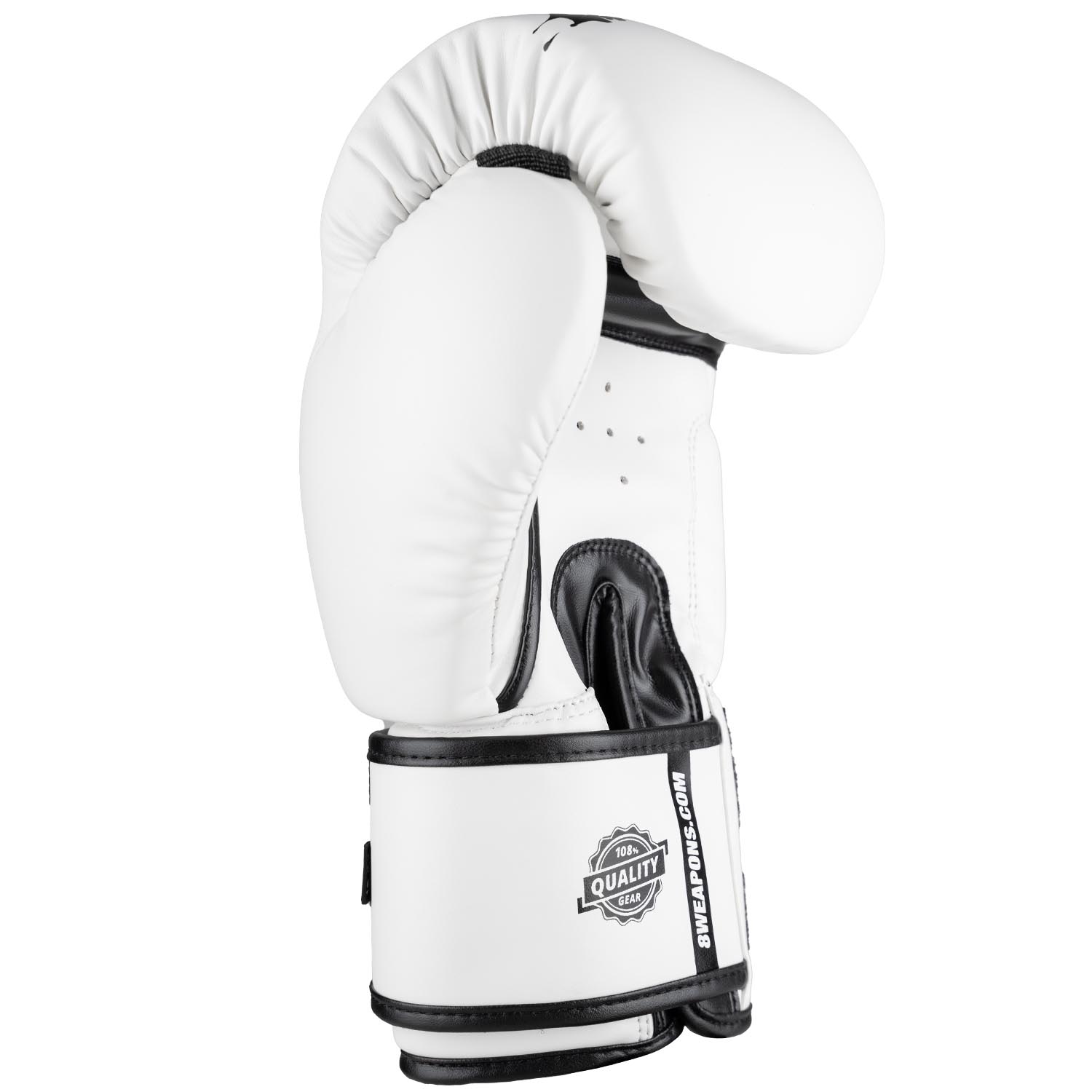 8 WEAPONS Boxing Gloves, Unlimited 2.0, white-black, 12 Oz