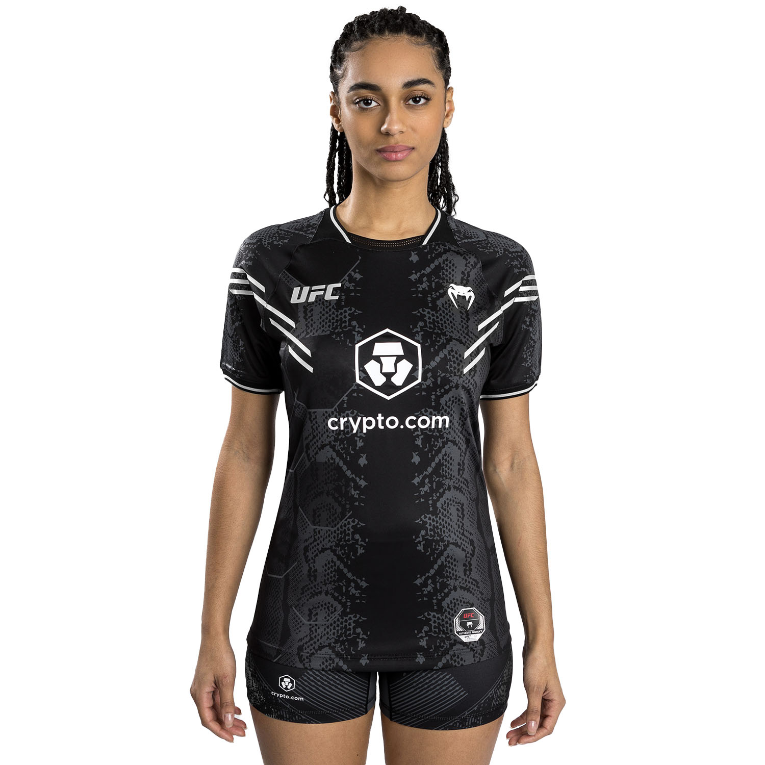 VENUM Dry Tech T-Shirt, Damen, UFC Fight Night, Adrenaline, schwarz, S