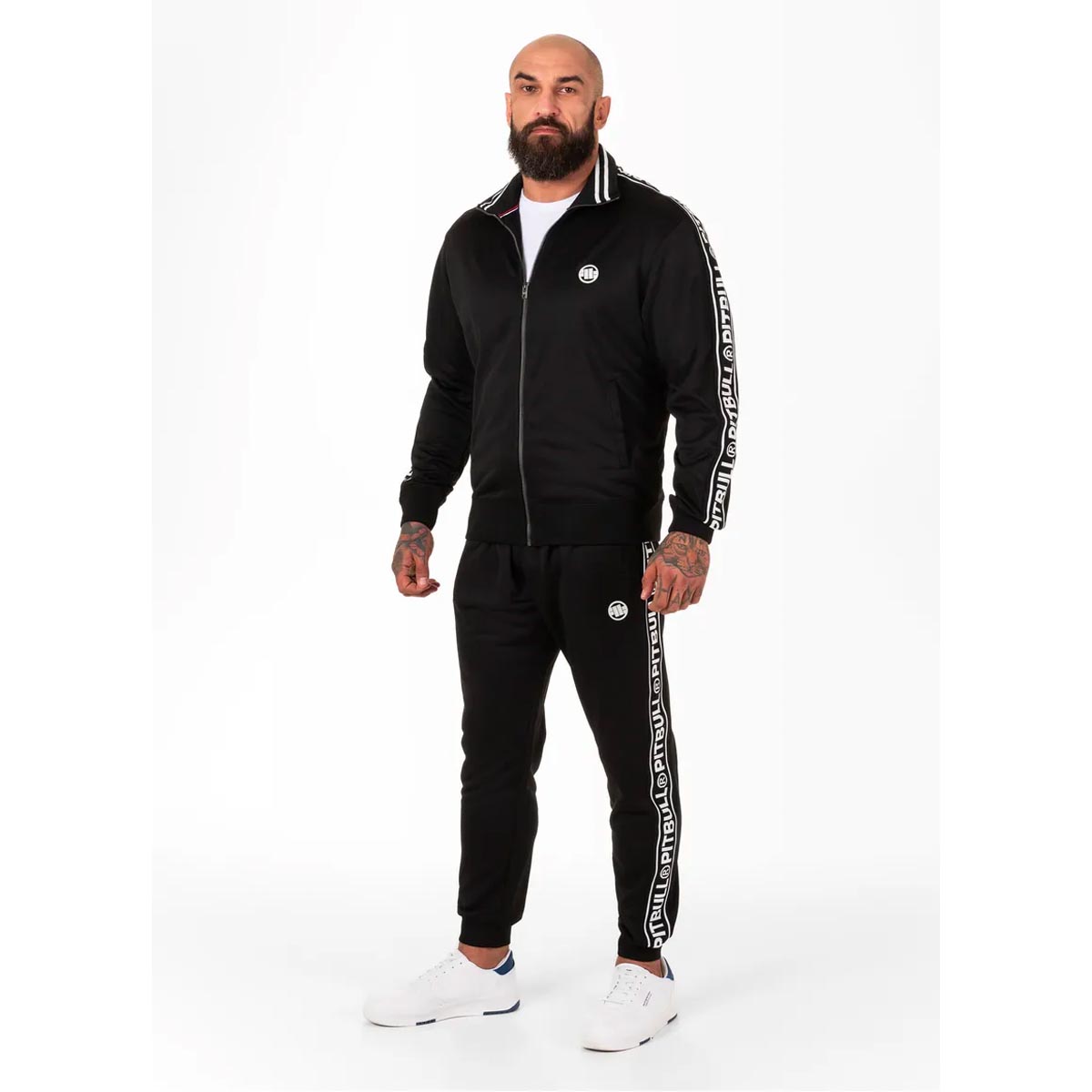 Pit Bull West Coast Trainingsjacke, Tape Logo, schw, XXXL