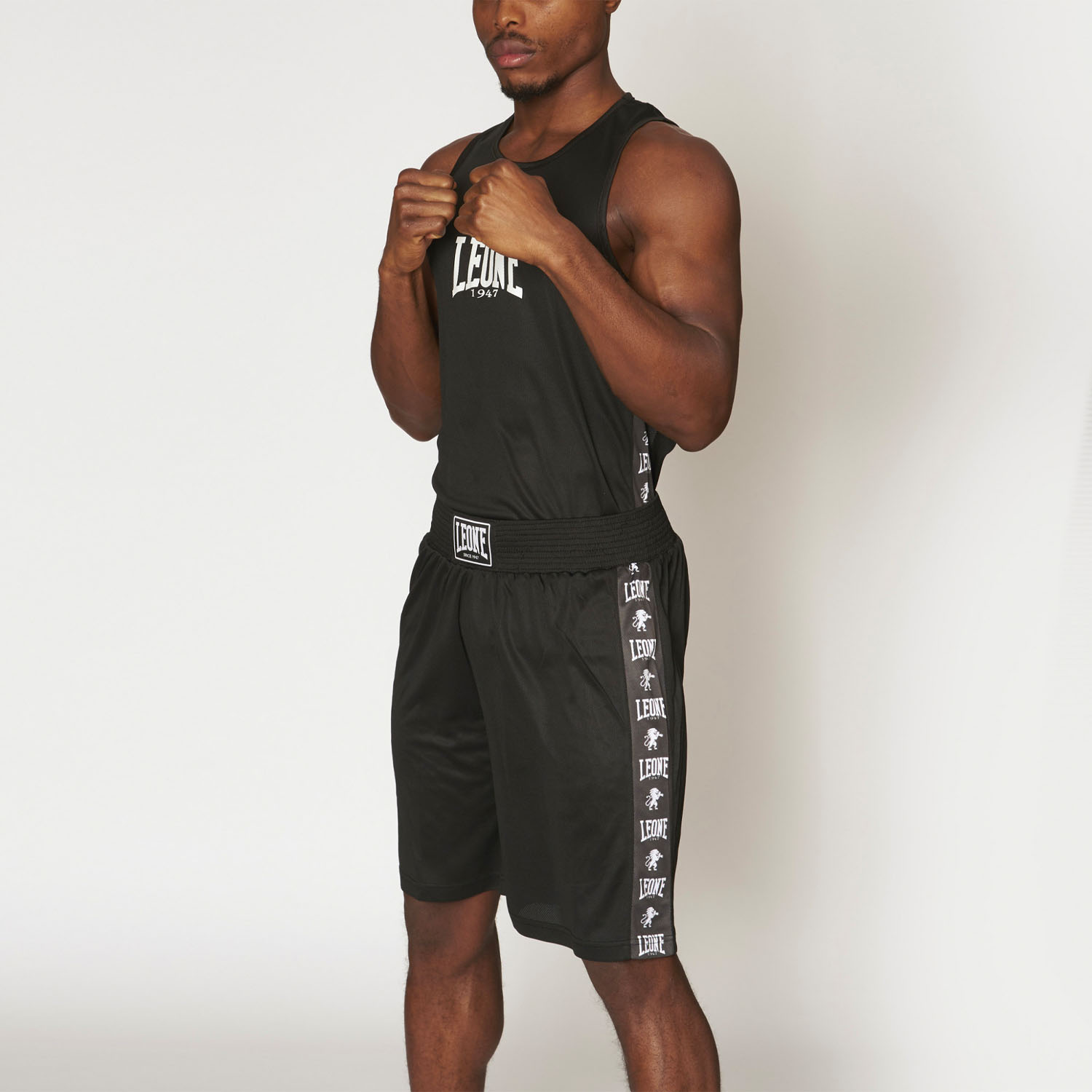 LEONE Boxing Top, Singlet, Ambassador, AB218, schwarz, S