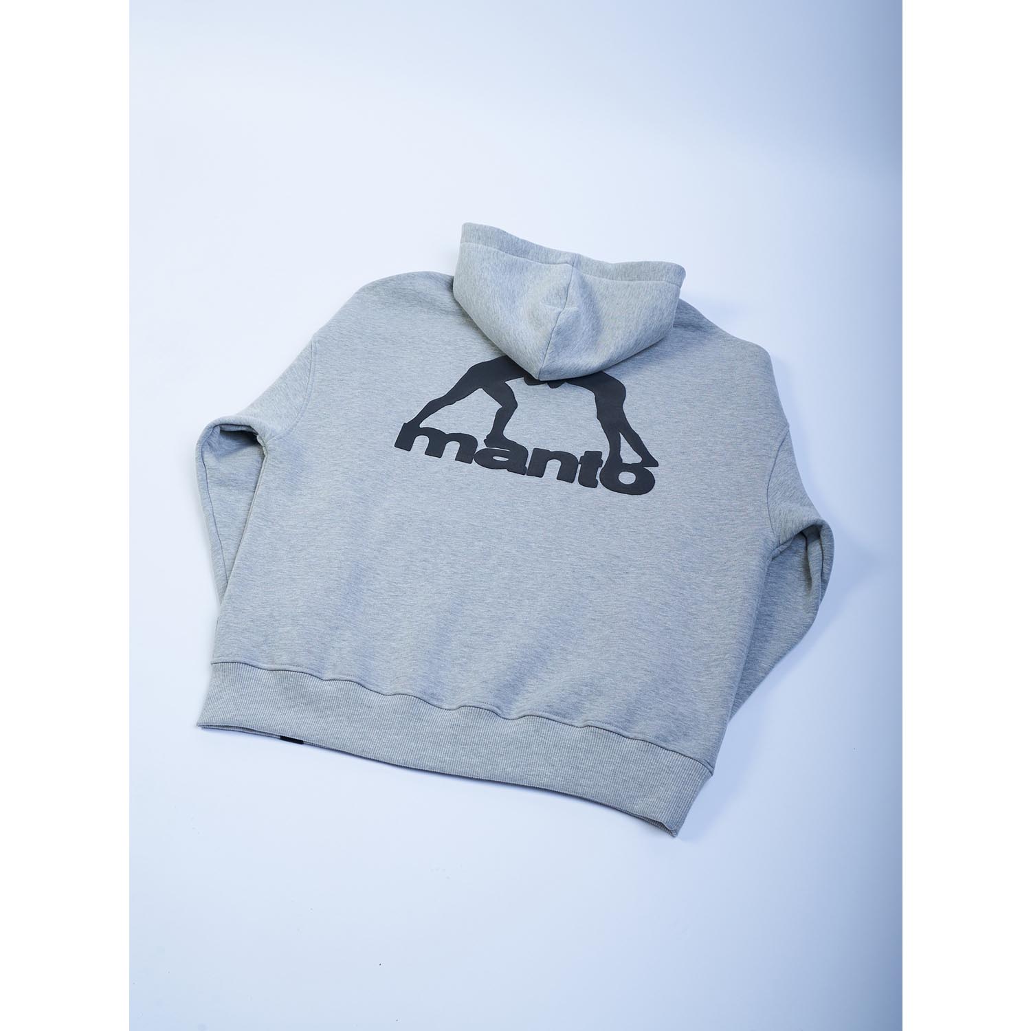 MANTO Hoody, Label, Oversize, grau, S