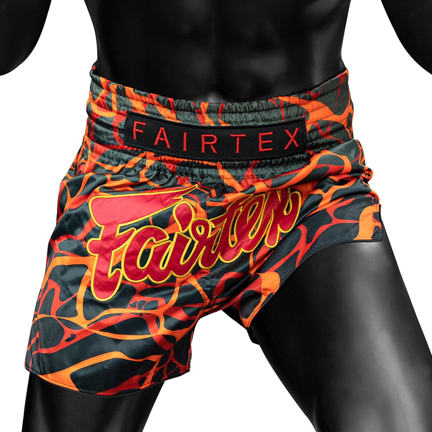 Fairtex Muay Thai Shorts, BS1926, Magma, black-red, S