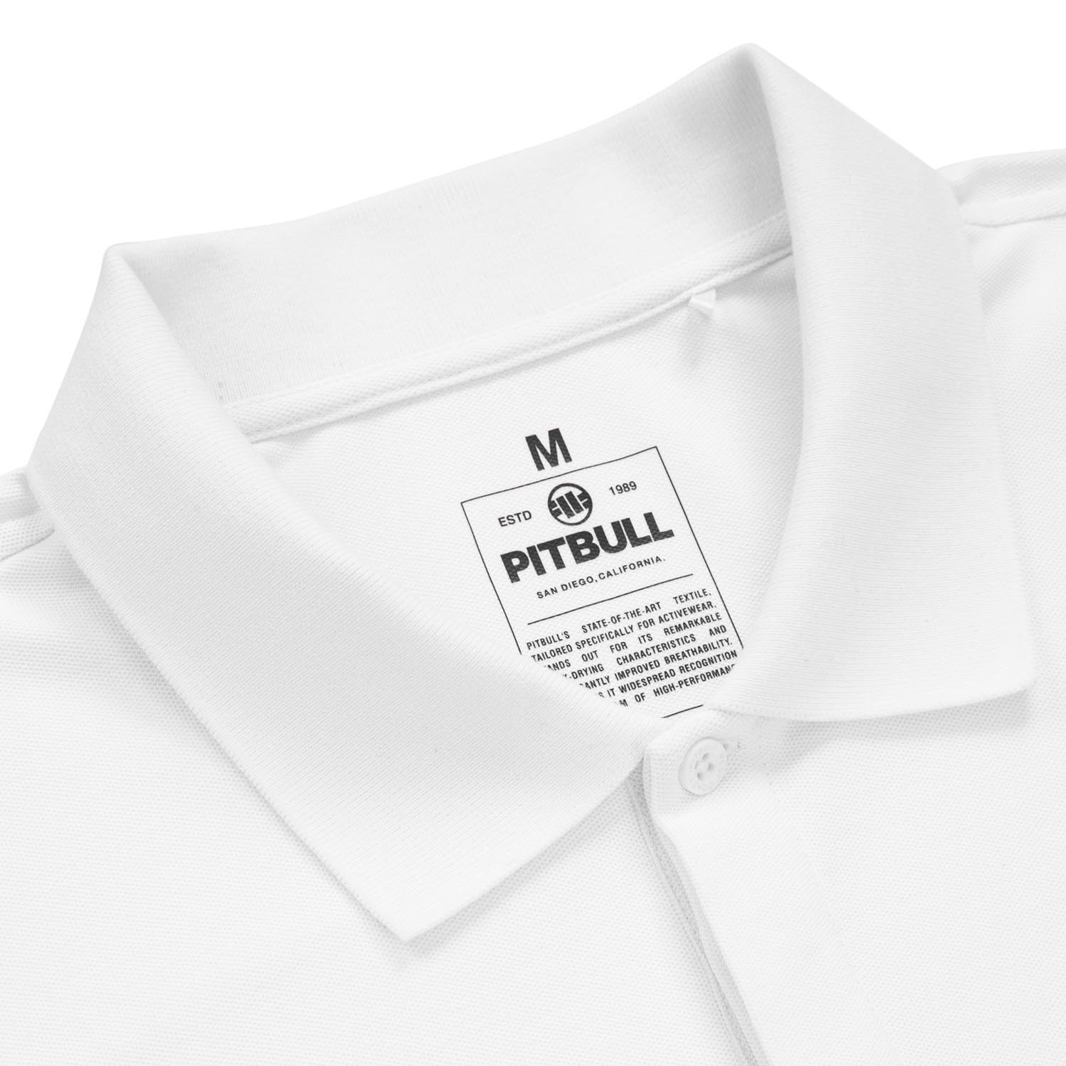 Pit Bull West Coast Polo T-Shirt, Coolmax Rockey, white, XXL