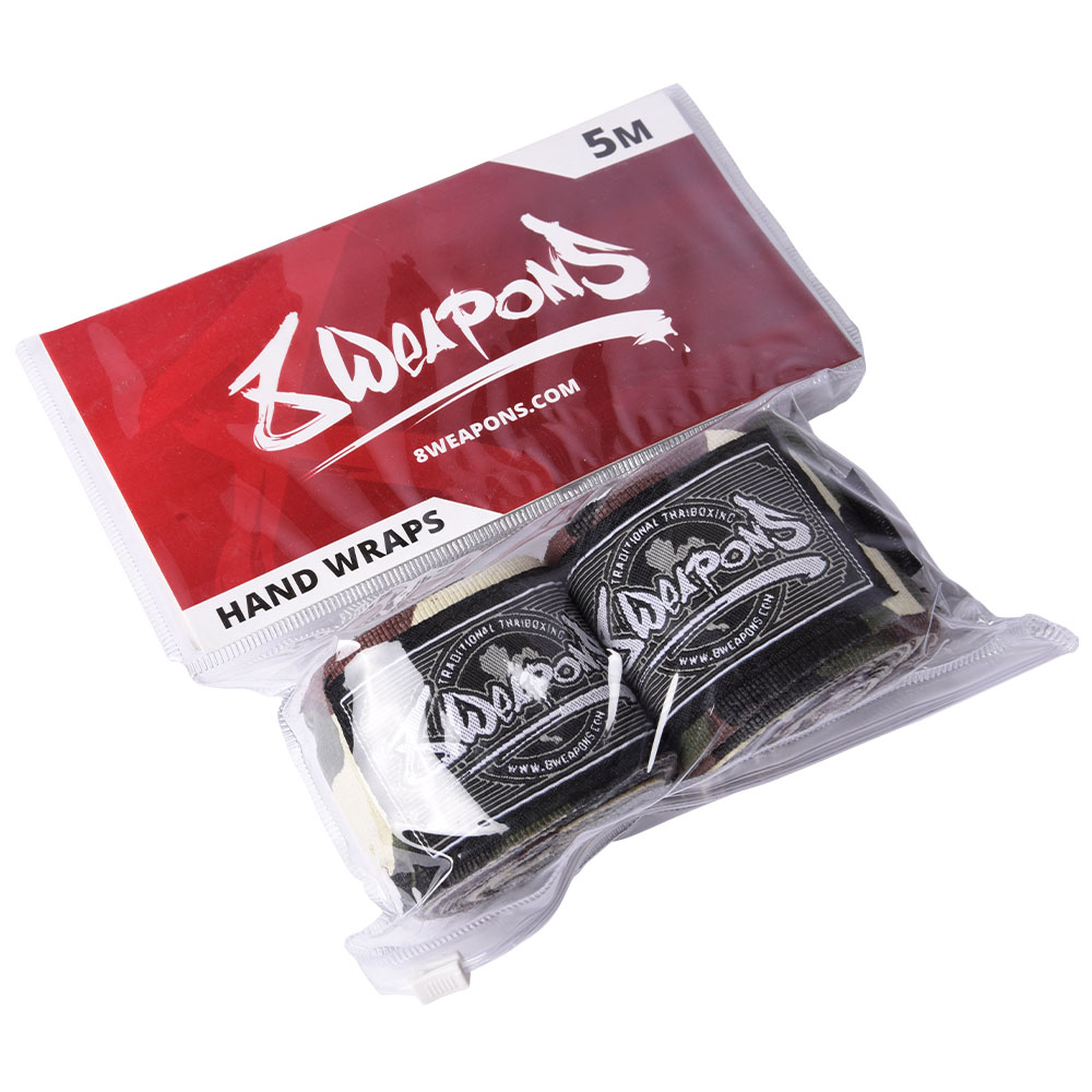8 WEAPONS Hand Wraps, semi-elastic, 5 m, camo
