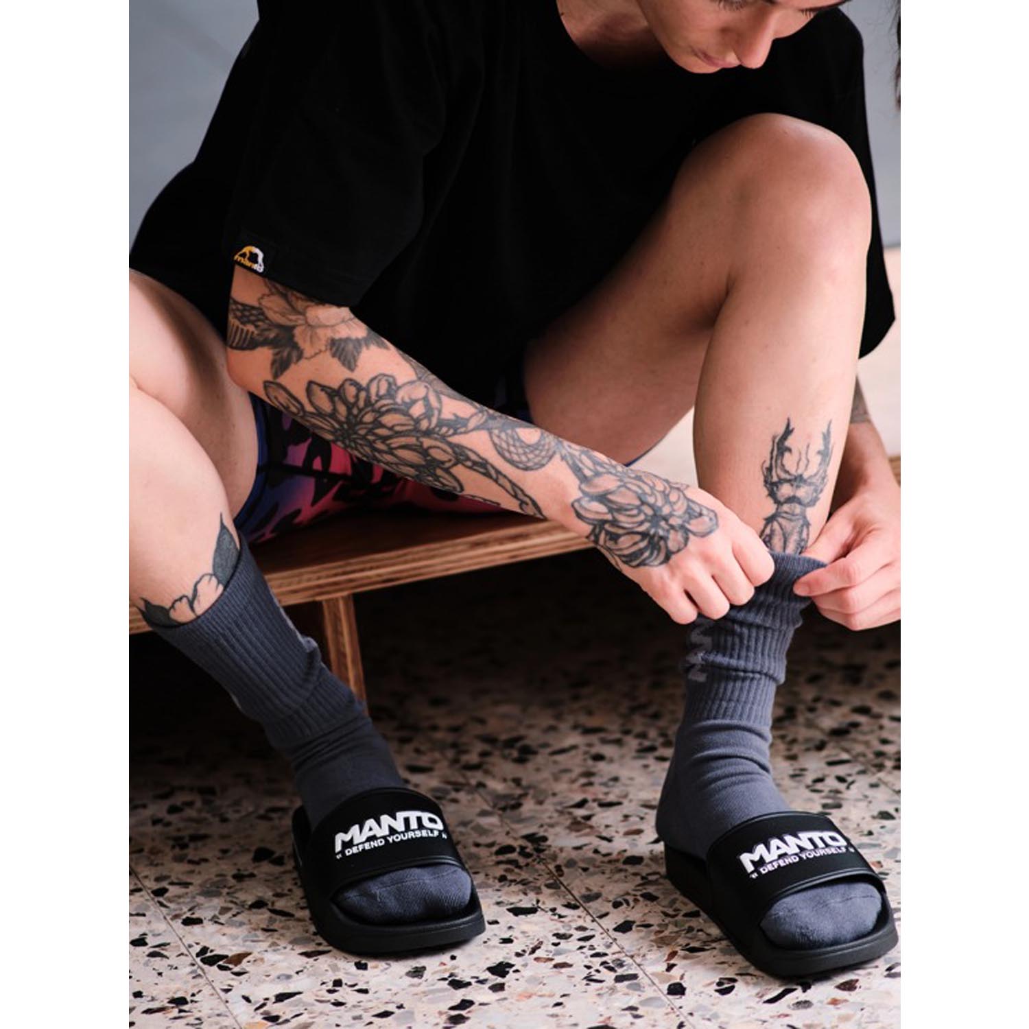 MANTO Socks, Logotype 23, dark-grey, M