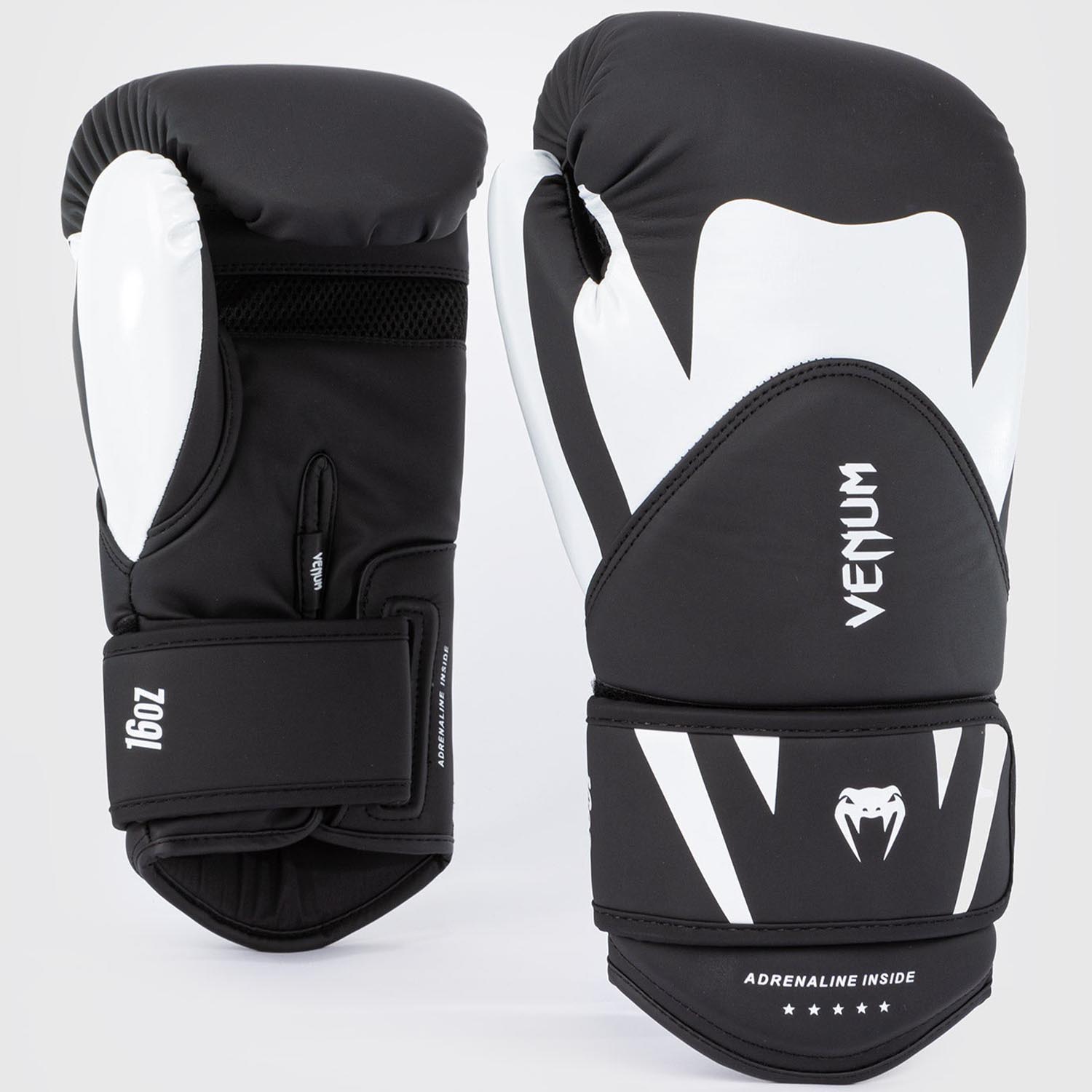 VENUM Boxing Gloves, Challenger 4.0, black-white, 16 Oz