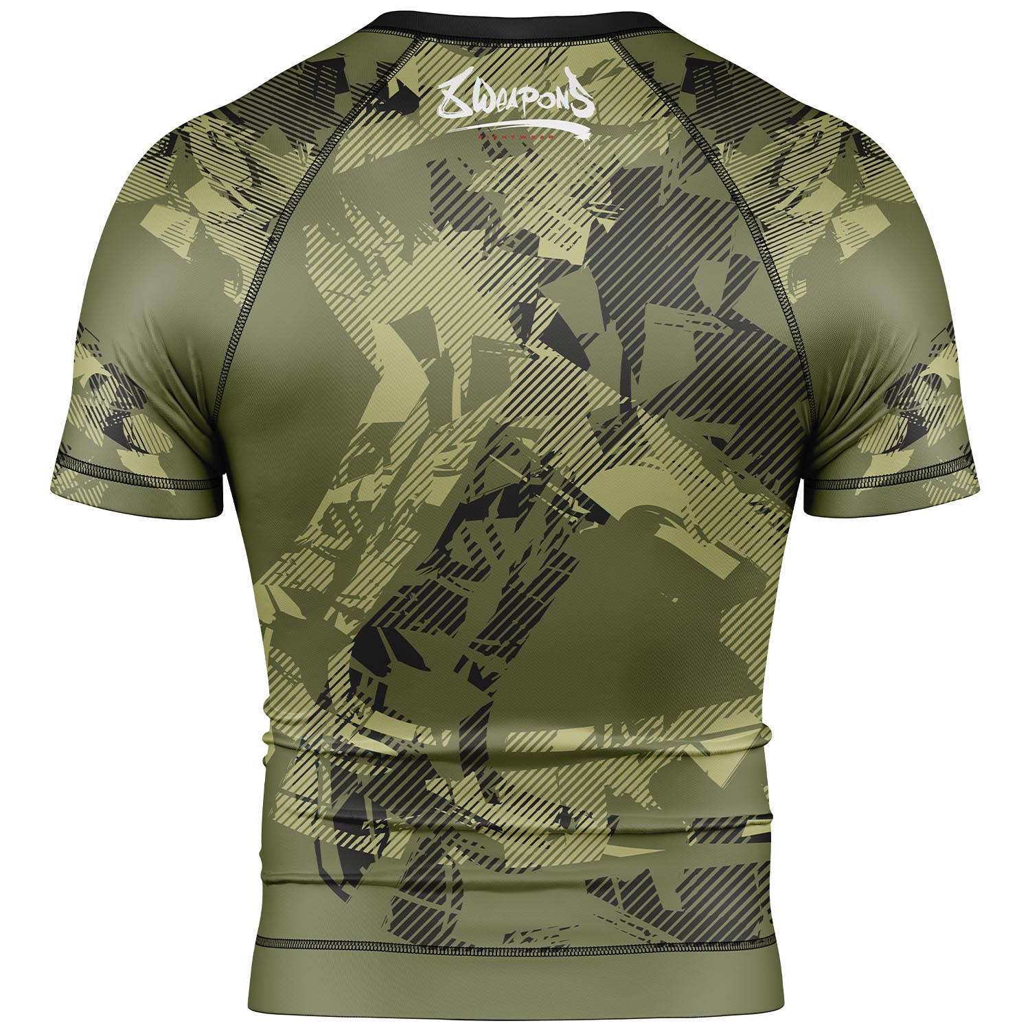 8 WEAPONS Rashguard, S/S, Hit 2.0, olive-black, M