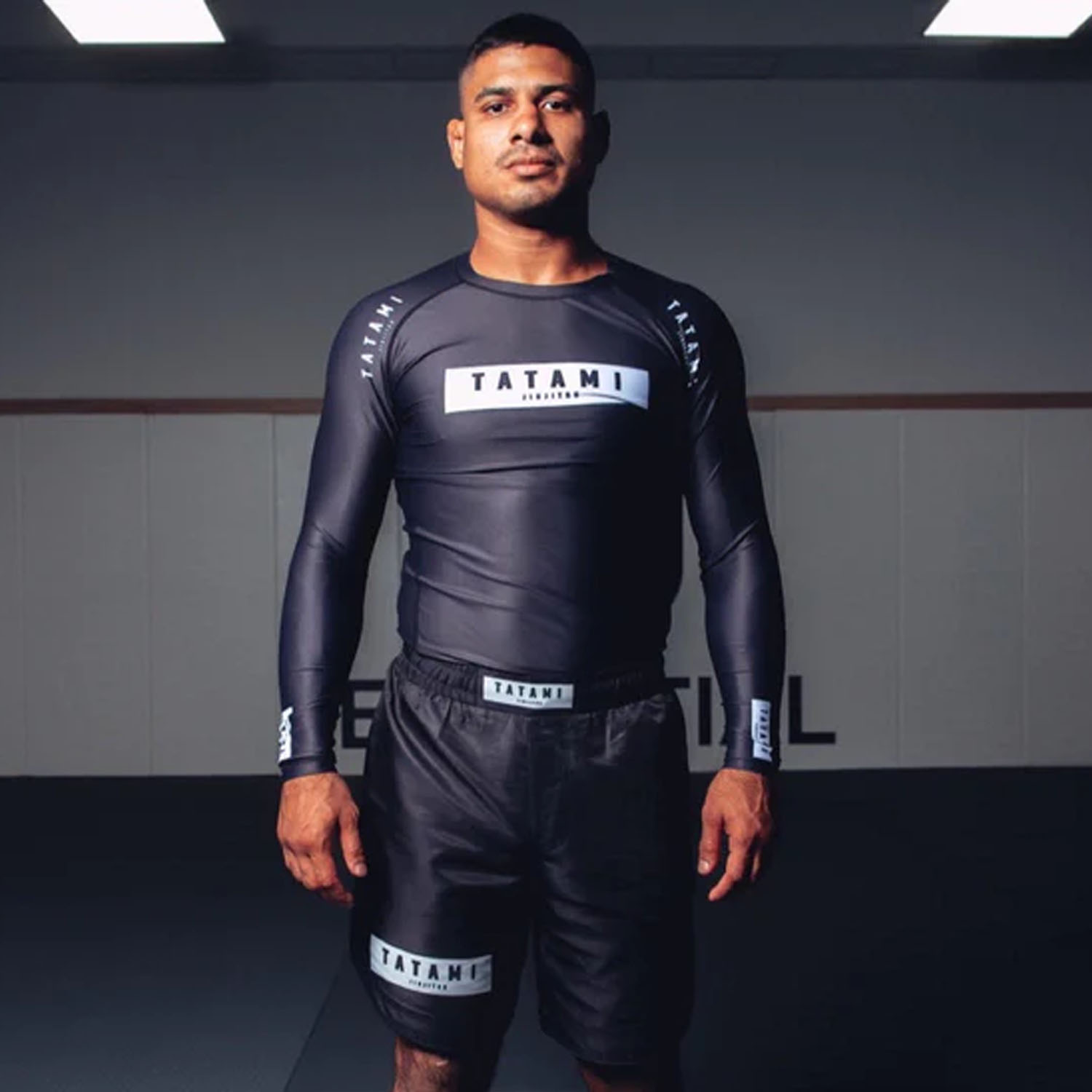 Tatami Rashguard, L/S, Athlete, black-white, S