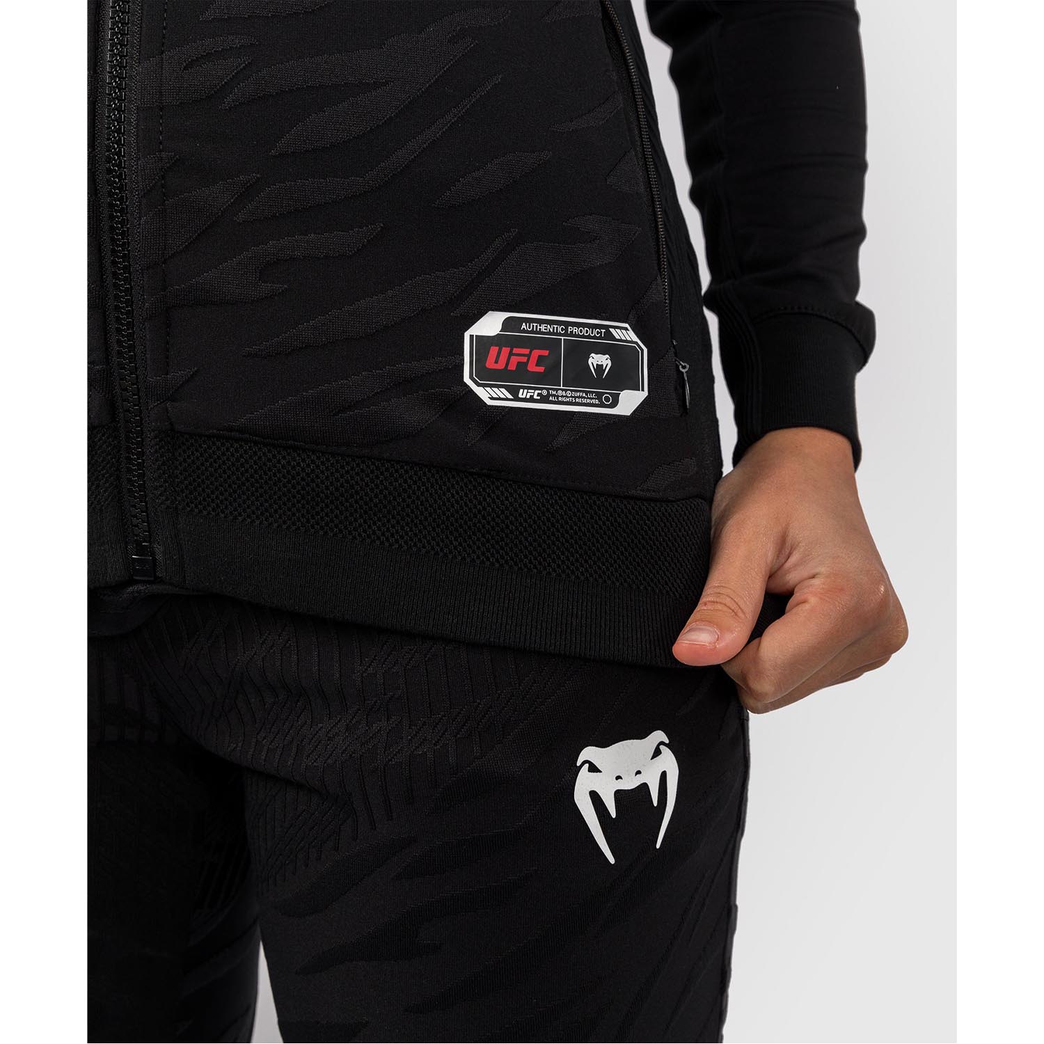 VENUM Zip Hoody, Women, UFC Fusion Authentic Fight Night, black-white, XS