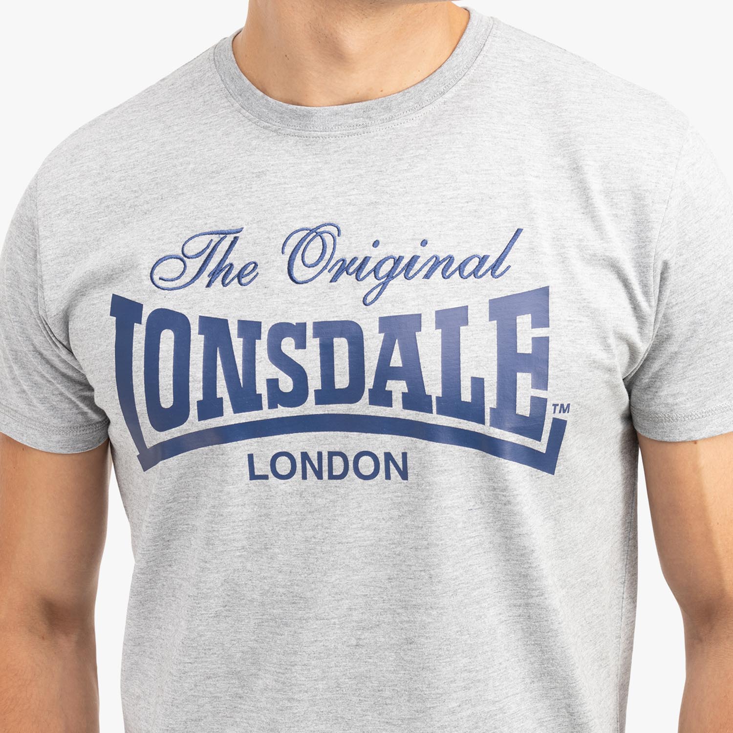 Lonsdale T-Shirt, Colsbrook, grey-navy, M