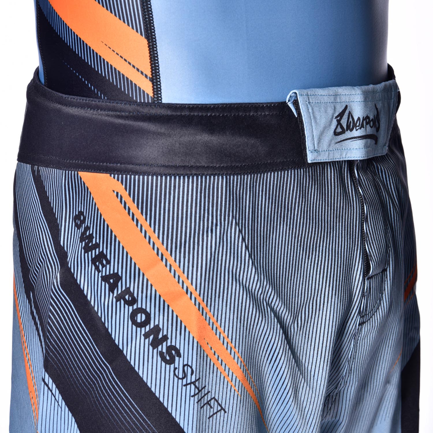 8 WEAPONS Fight Shorts, Shift, ice-grey-orange, XXL