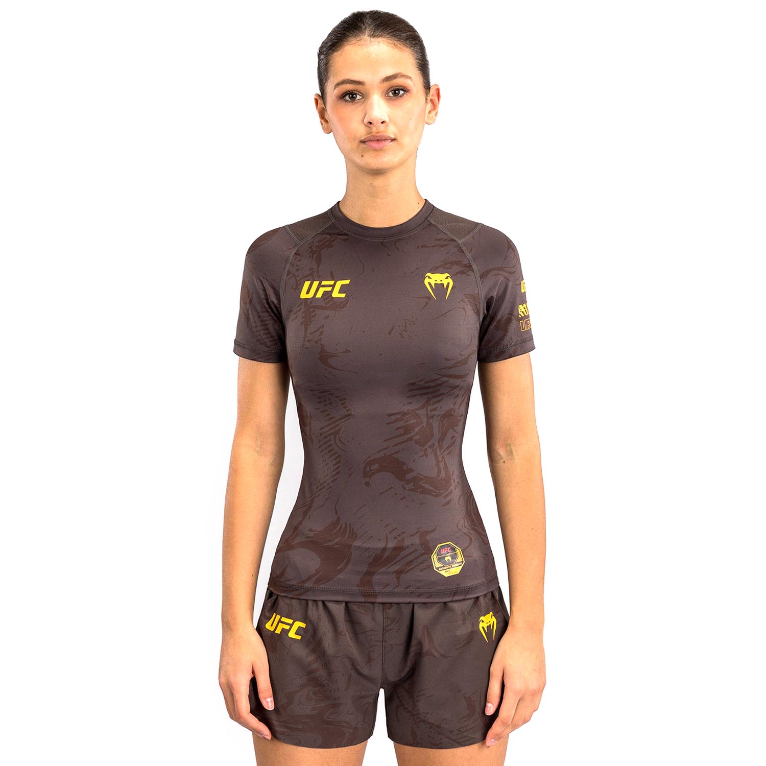 VENUM Rashguard, S/S, Damen, UFC Fusion Fight Week, braun, L