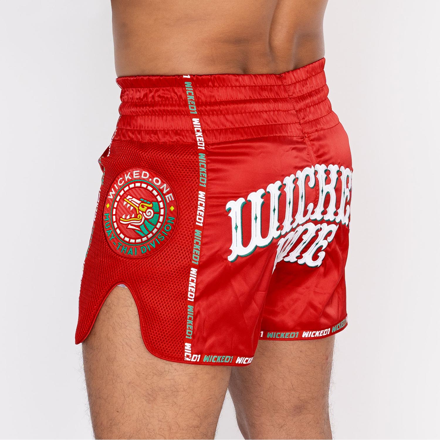 Wicked One Muay Thai Shorts, Bandido, rot, XS