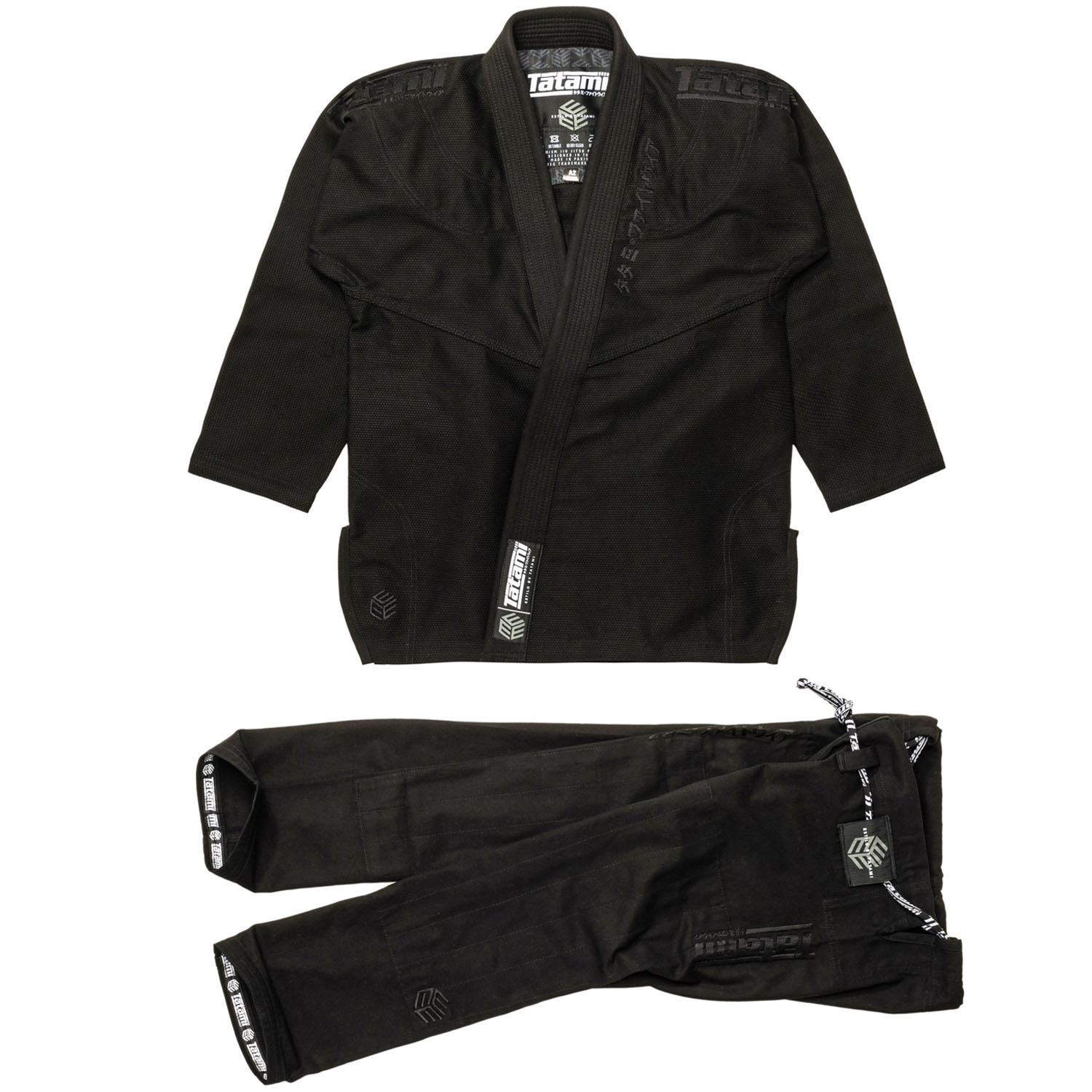 Tatami BJJ GI, Estilo, Black Label, schwarz, A3S