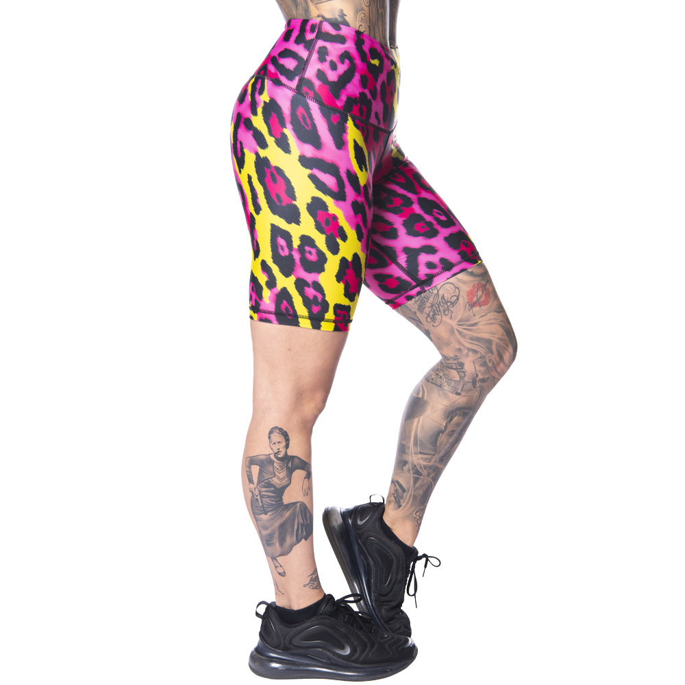 Anarchy Apparel Leggings Shorts, Vergara, pink-yellow, S