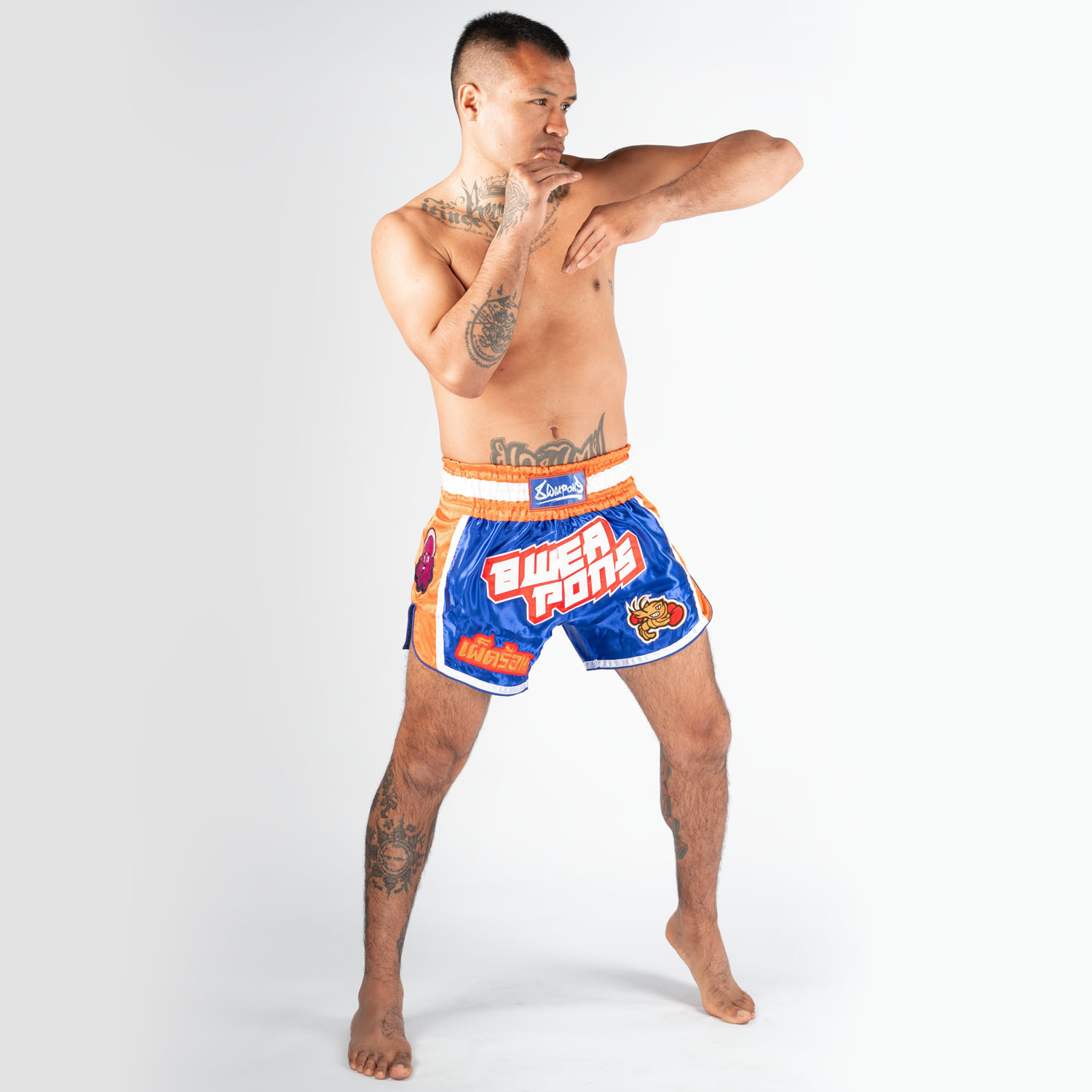 8 WEAPONS Muay Thai Shorts, Muay Talay, blau, XL