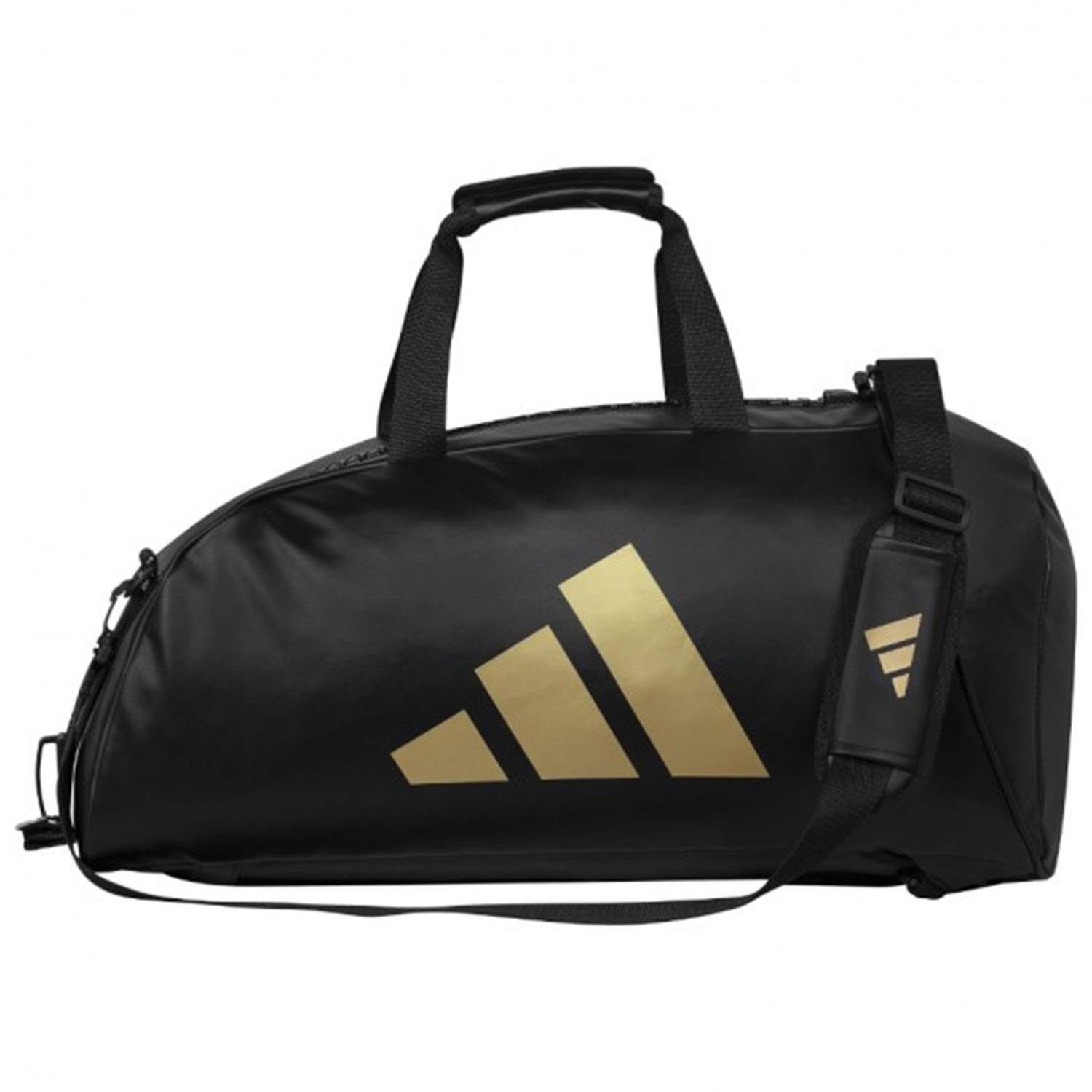 adidas Sporttasche, 2in1 PU, schwarz-gold