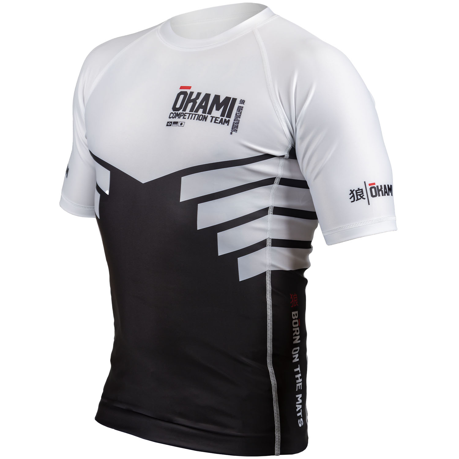 OKAMI Rashguard S/S, Competition Team, white, XXL