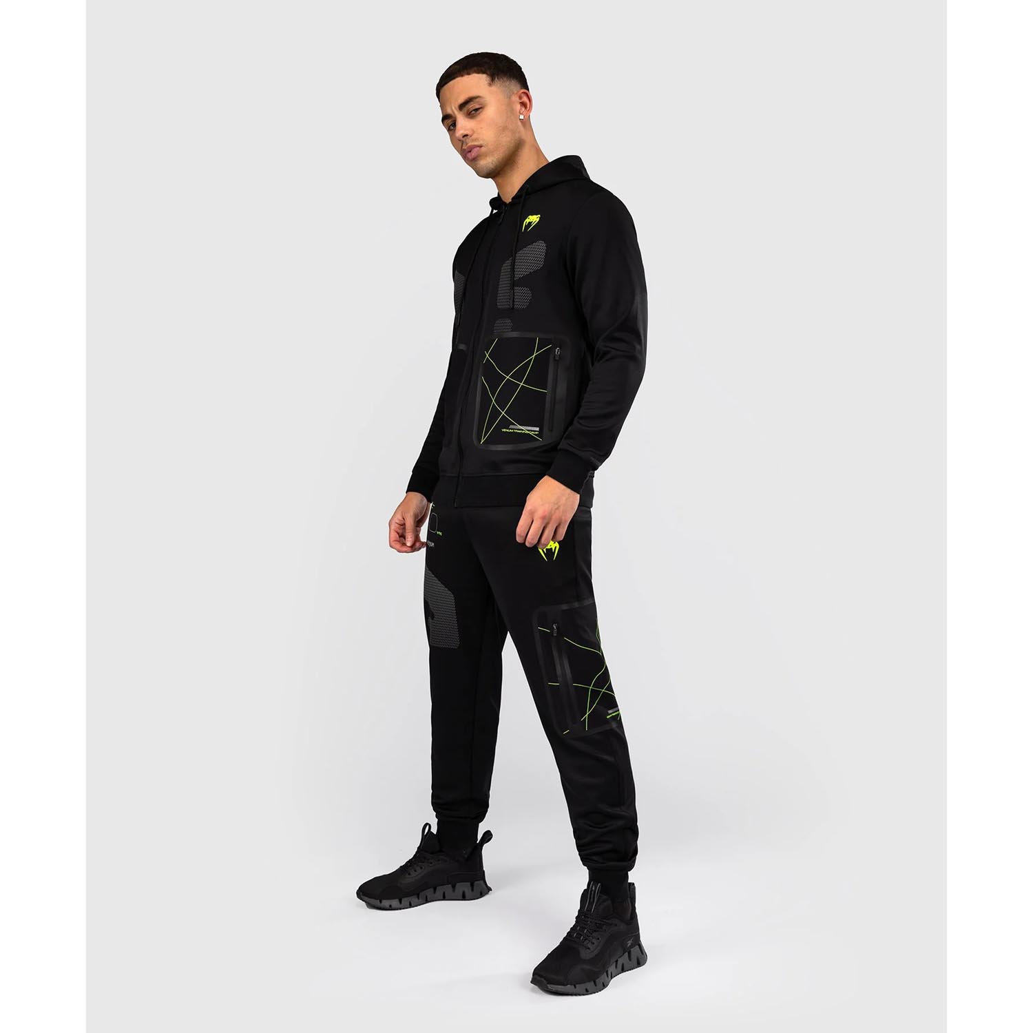 VENUM Zip Hoody, Training Camp 4.0, black-neon green, XXL