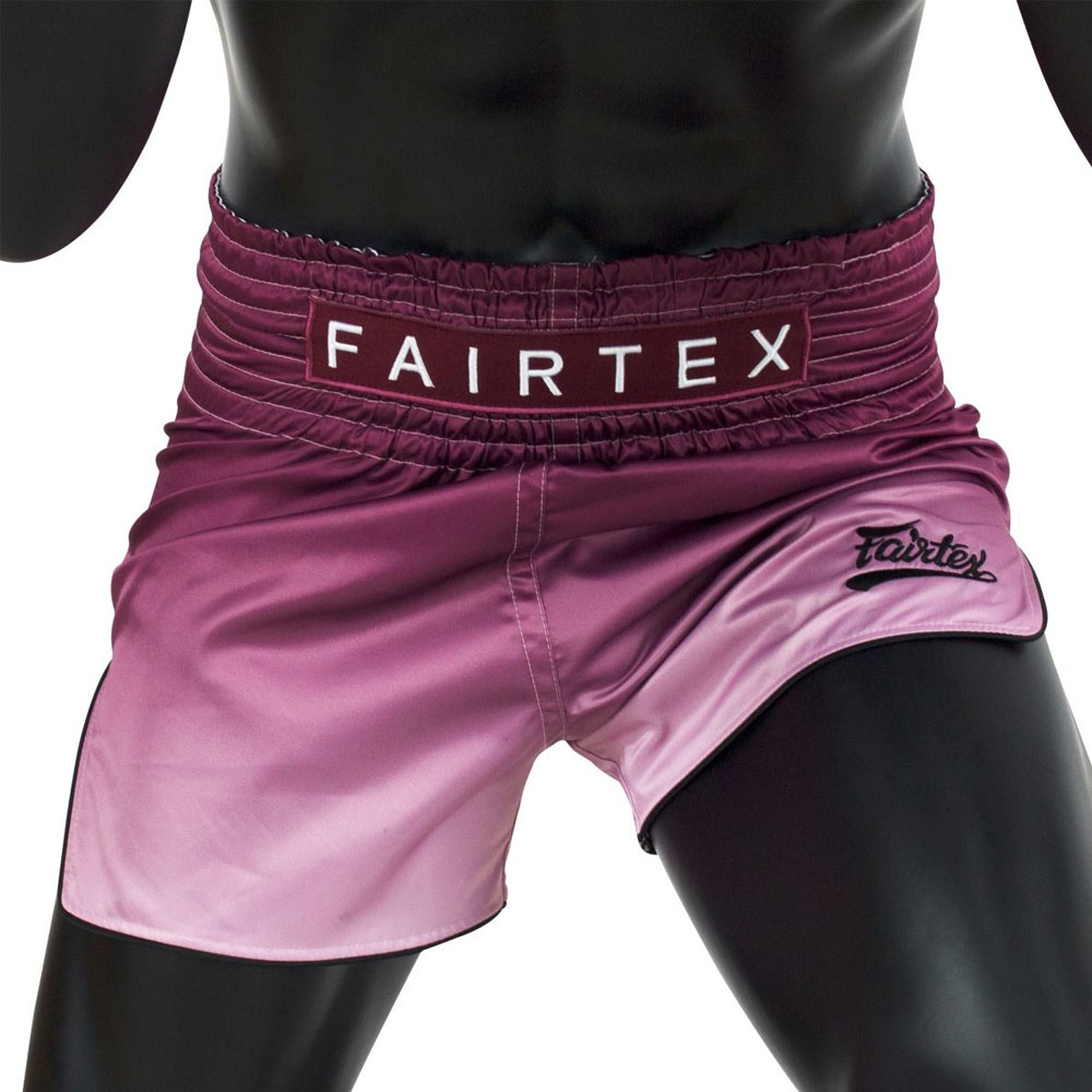 Fairtex Muay Thai Shorts, BS1904, wine red-white, L