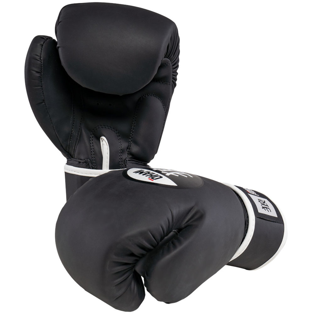 OKAMI Boxing Gloves, Contender, black, 12 Oz